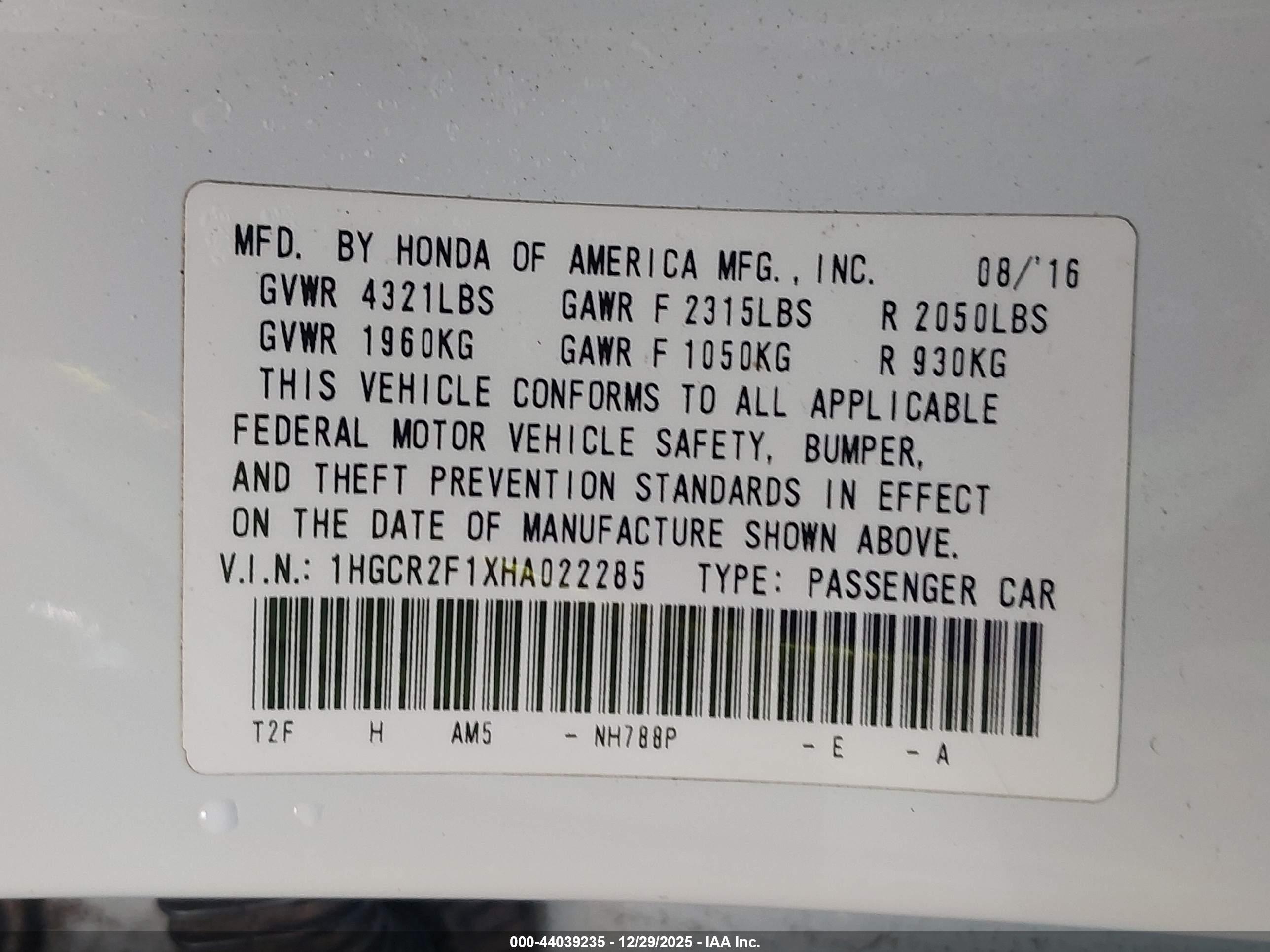HONDA ACCORD image 9