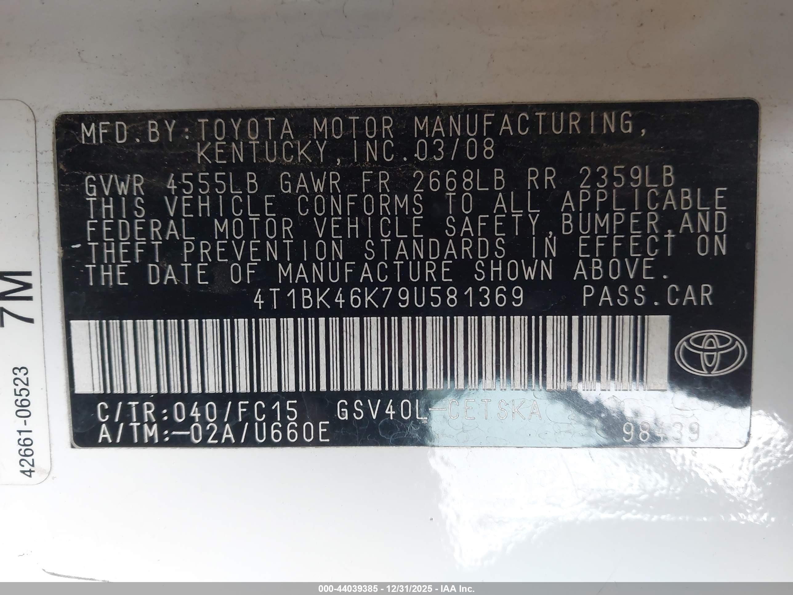 TOYOTA CAMRY image 9
