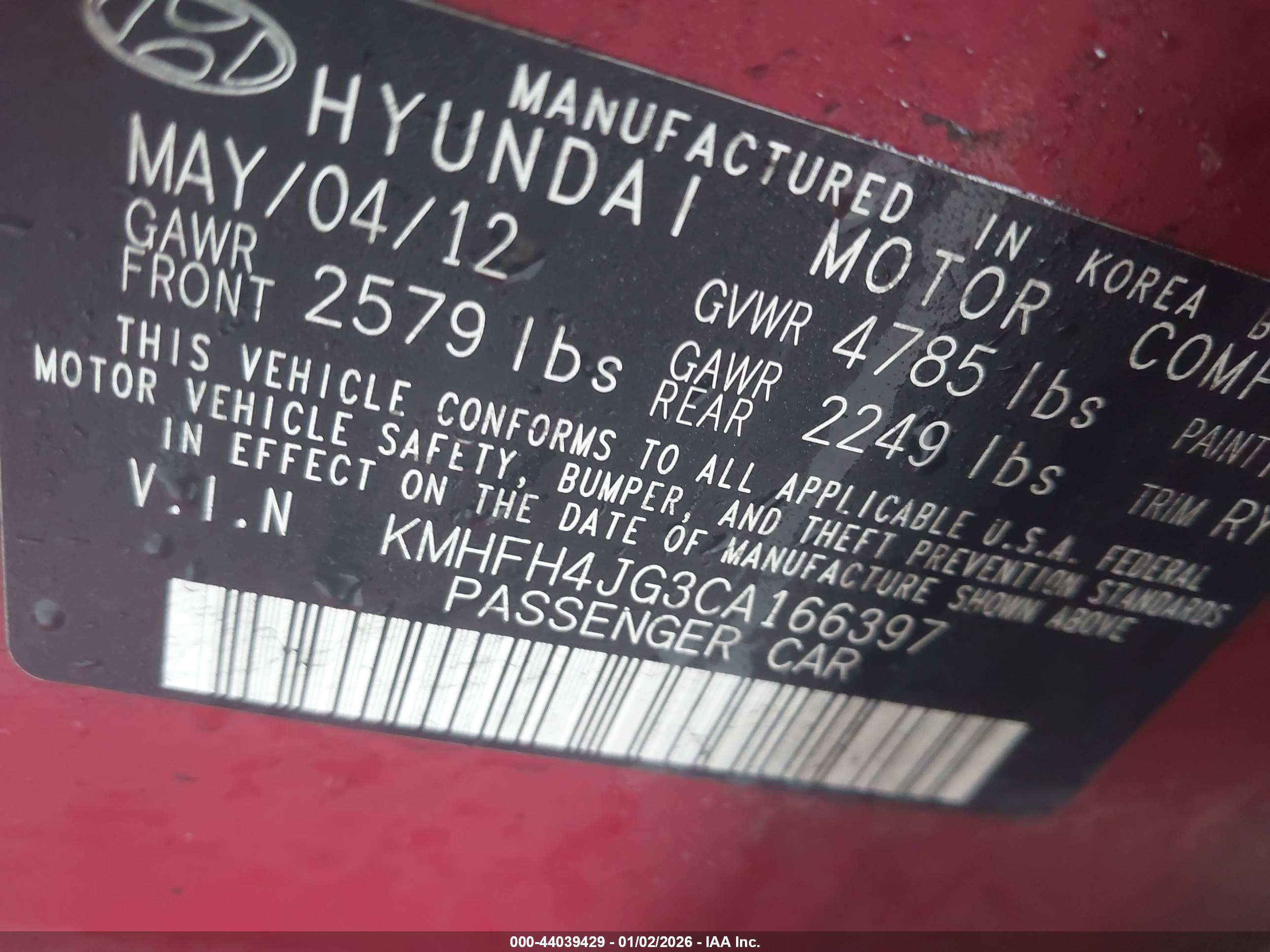 HYUNDAI AZERA image 9