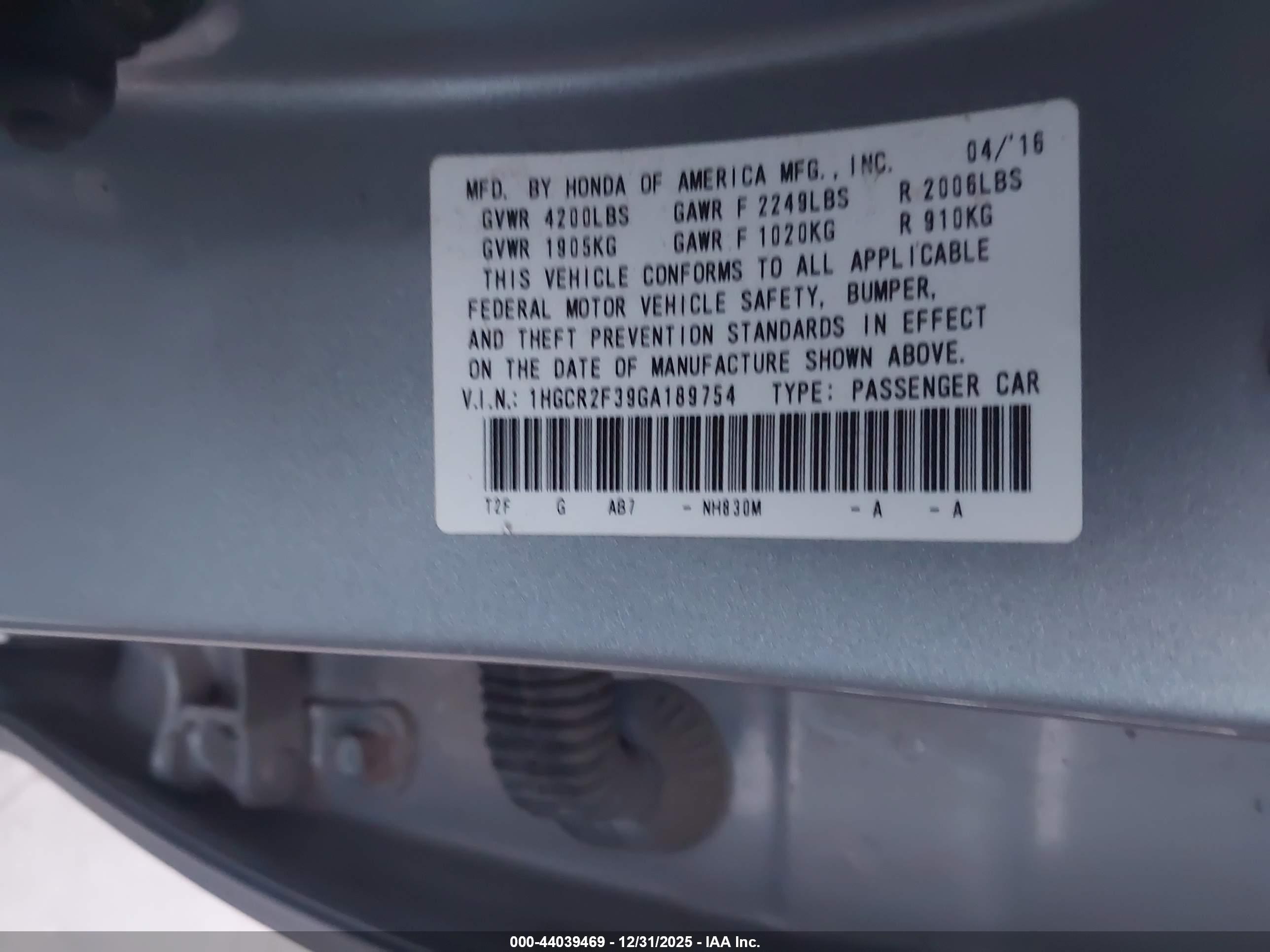 HONDA ACCORD image 9