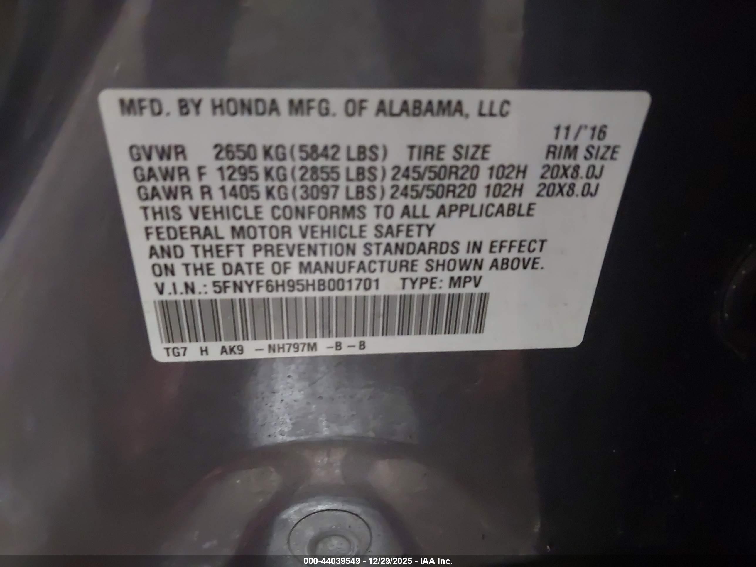 HONDA PILOT image 9