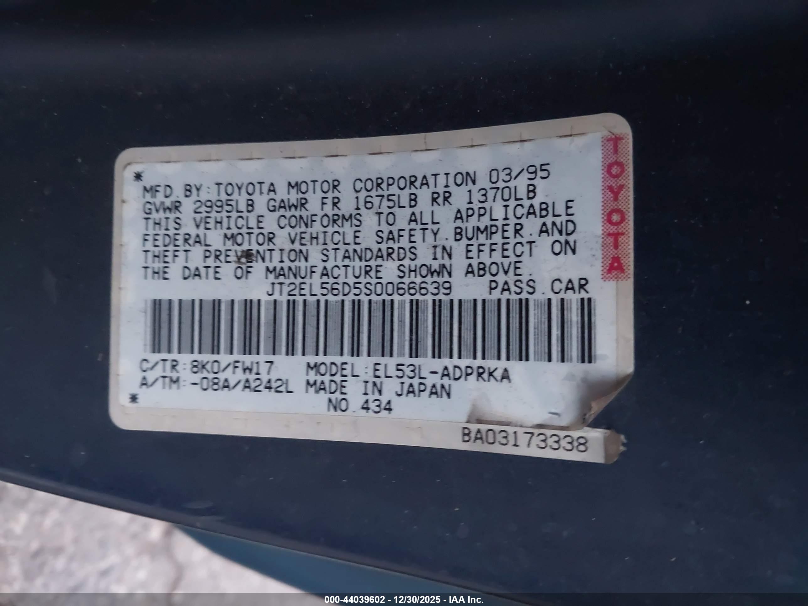 TOYOTA TERCEL image 9