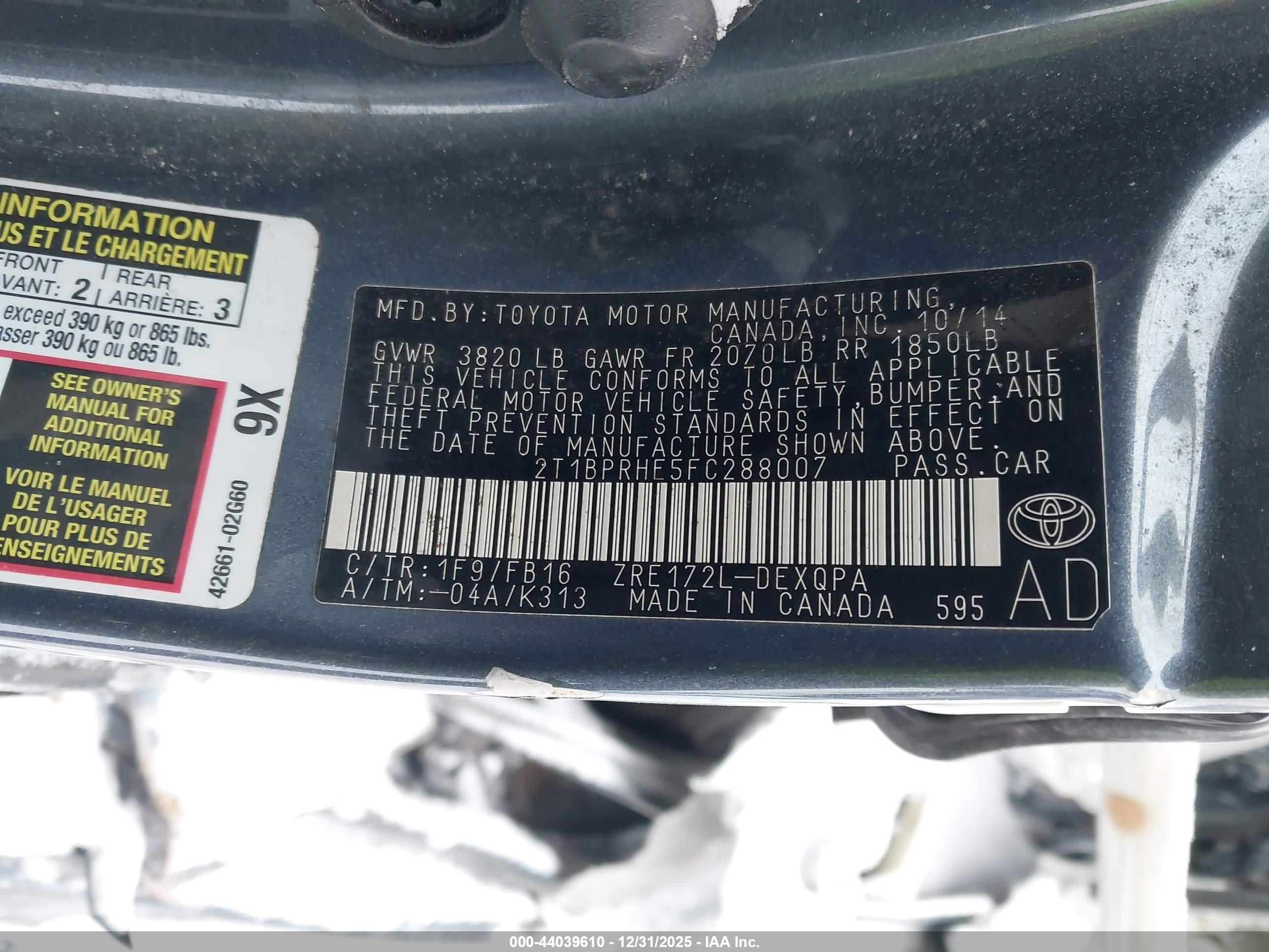 TOYOTA COROLLA image 9