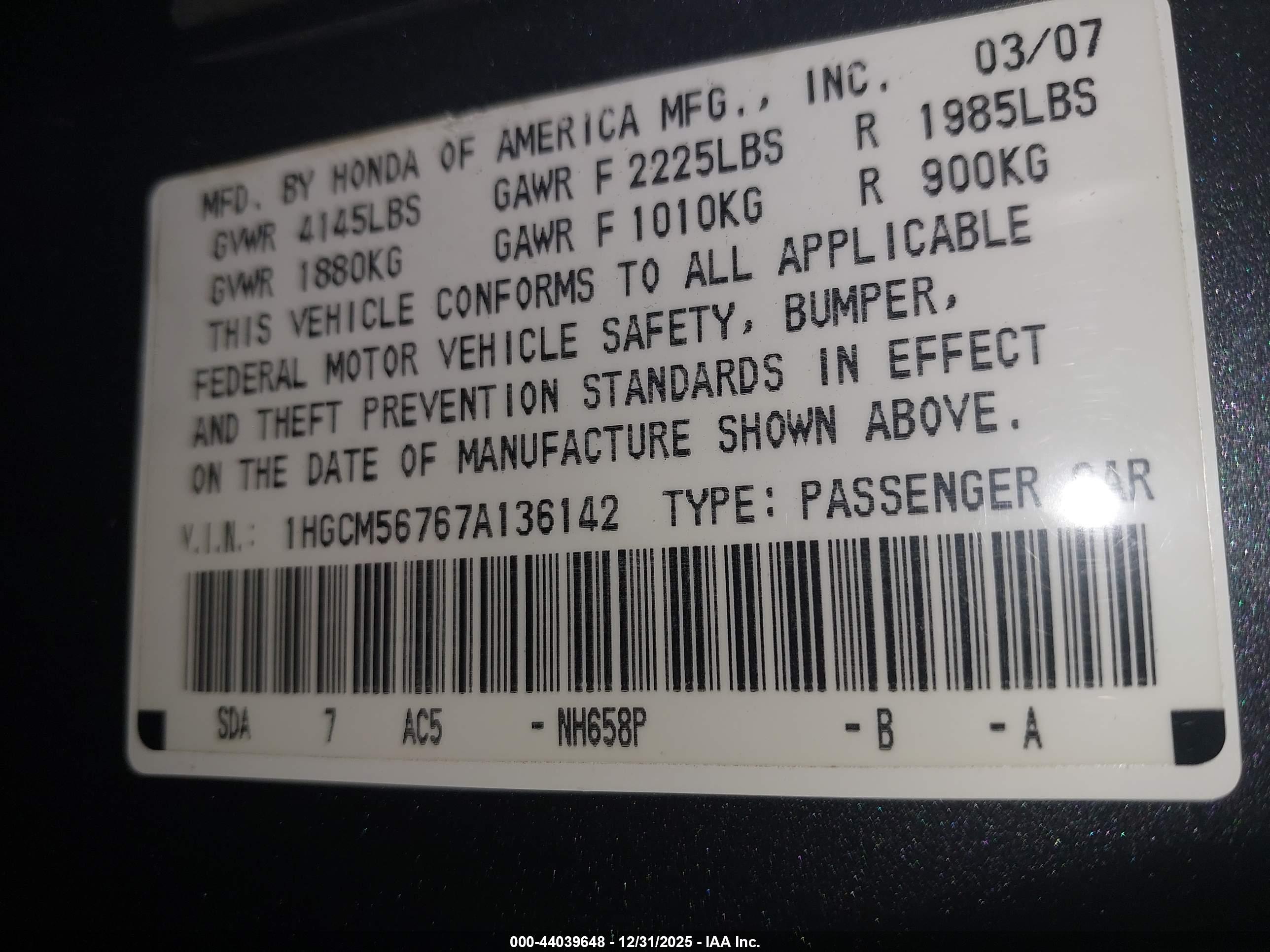 HONDA ACCORD image 9