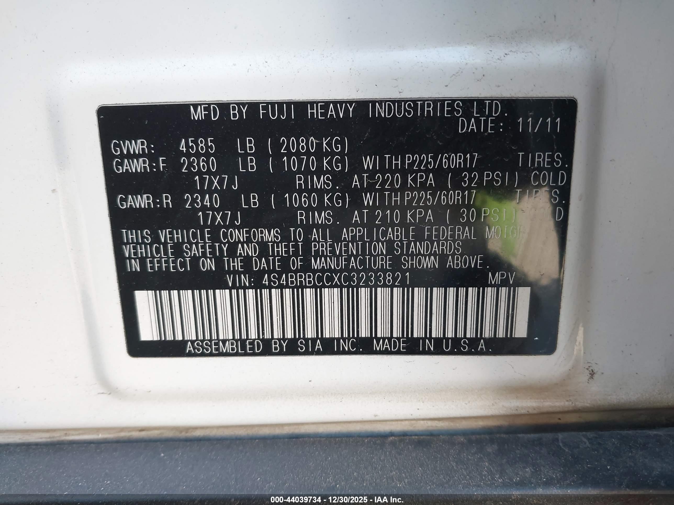 SUBARU OUTBACK image 9