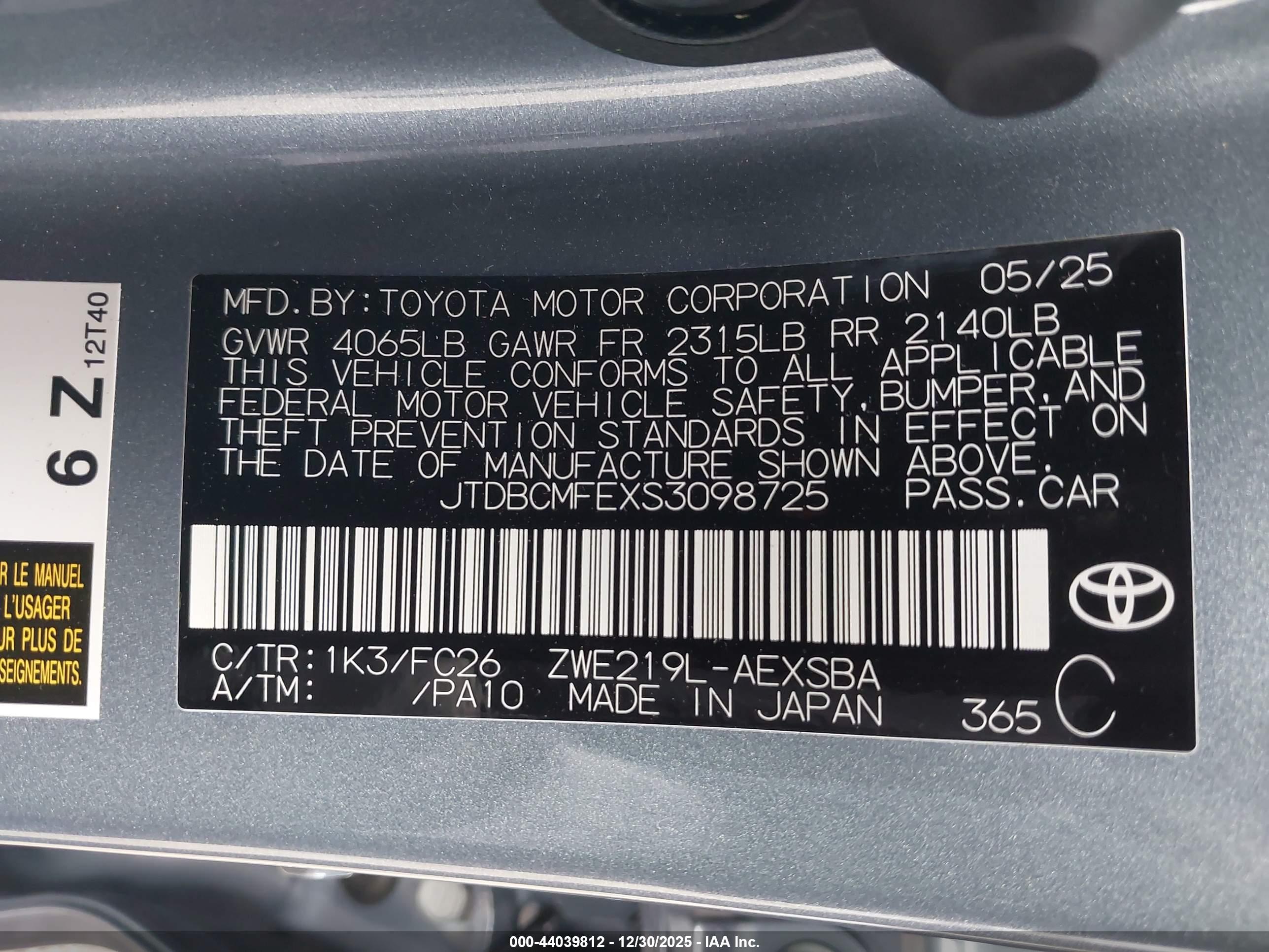 TOYOTA COROLLA image 9