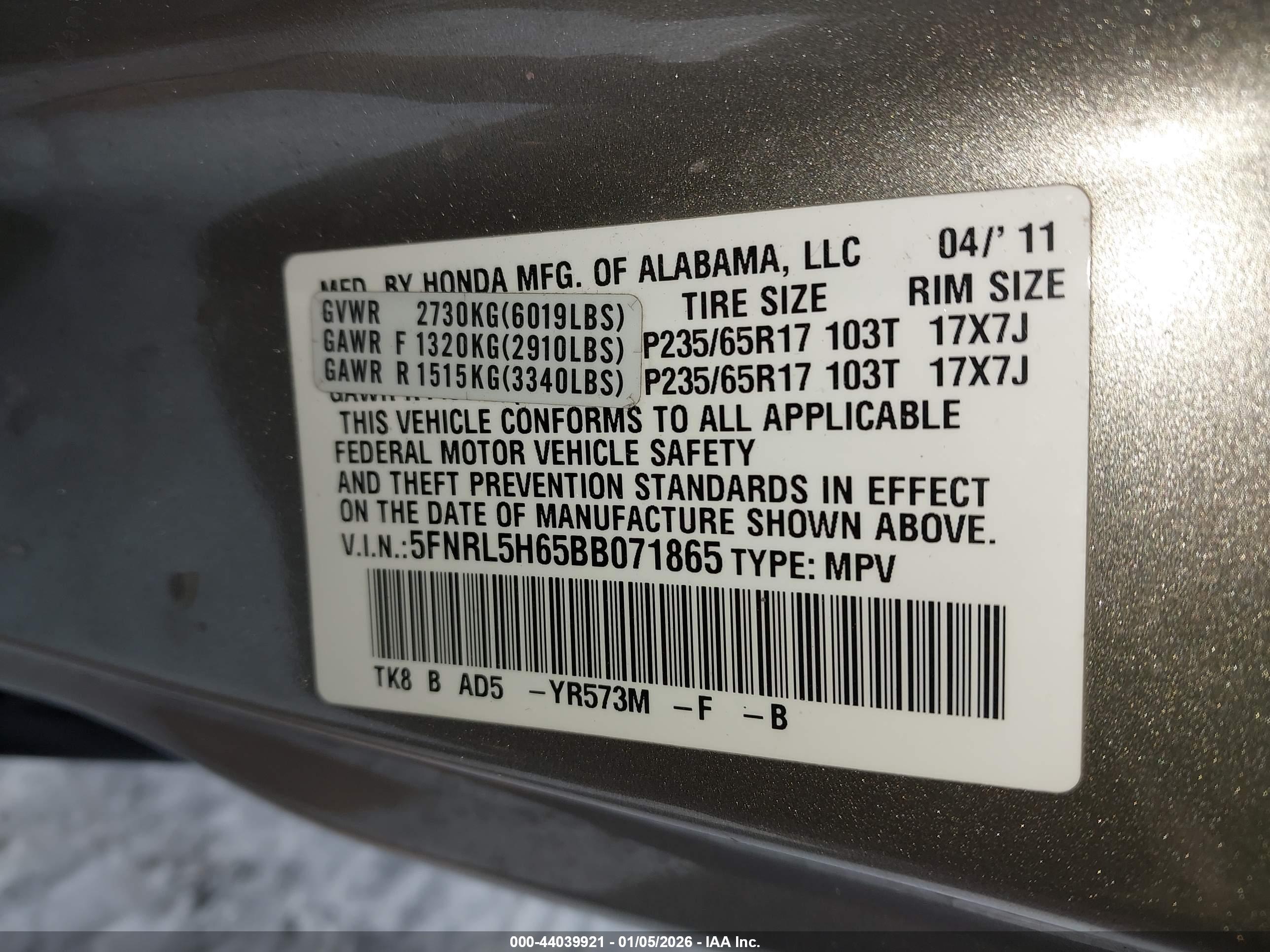 HONDA ODYSSEY image 9