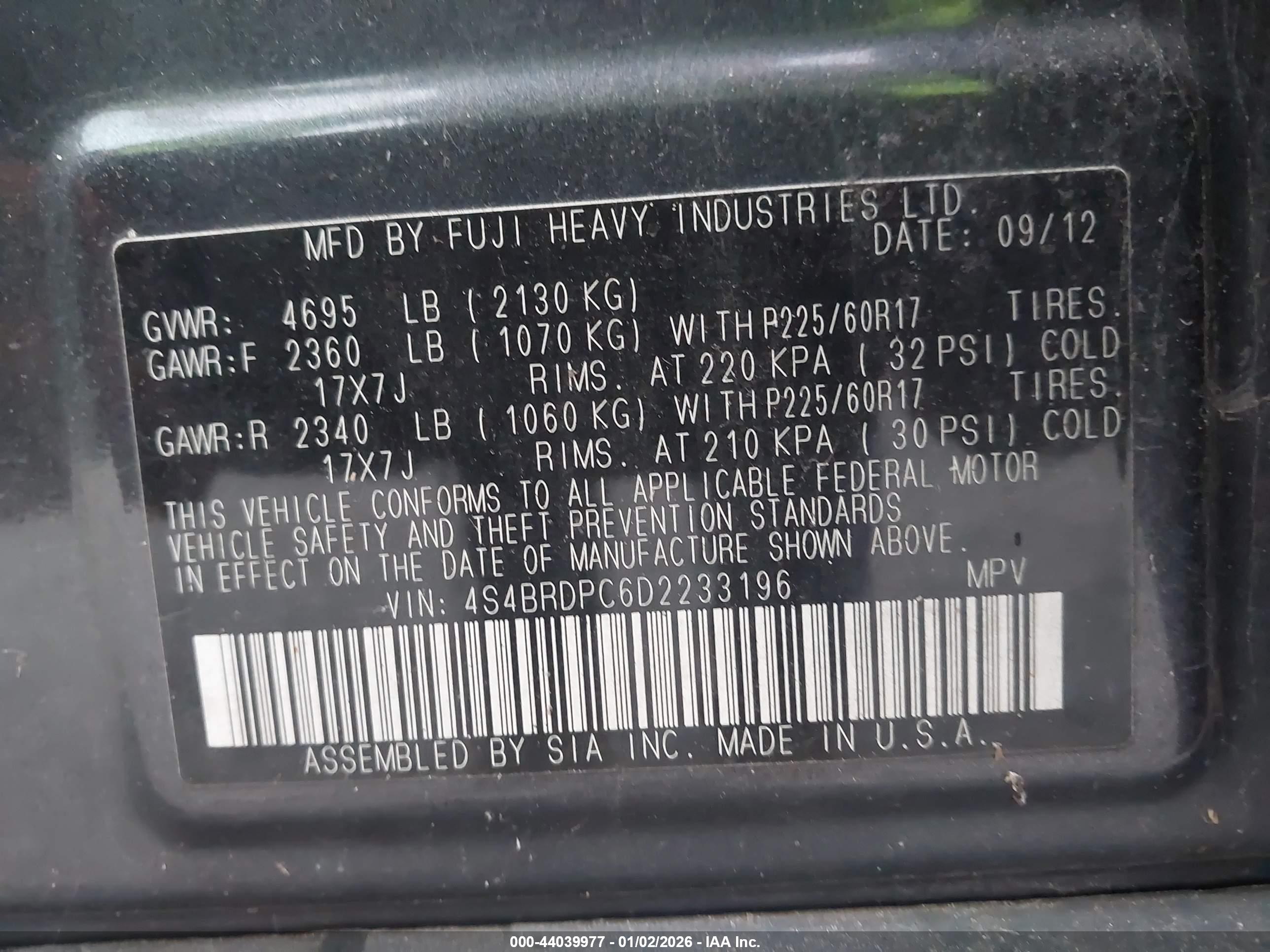 SUBARU OUTBACK image 9