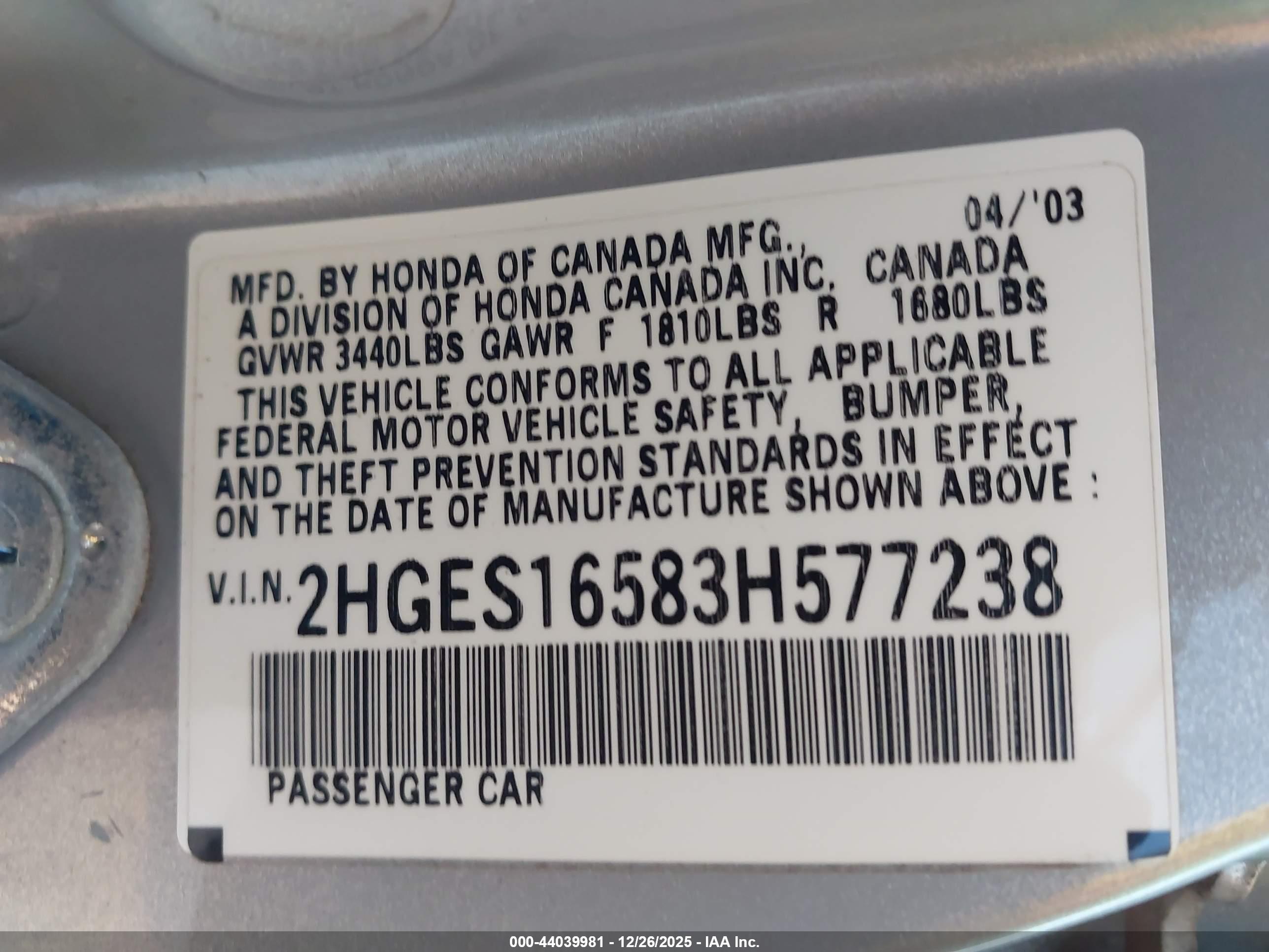 HONDA CIVIC image 9