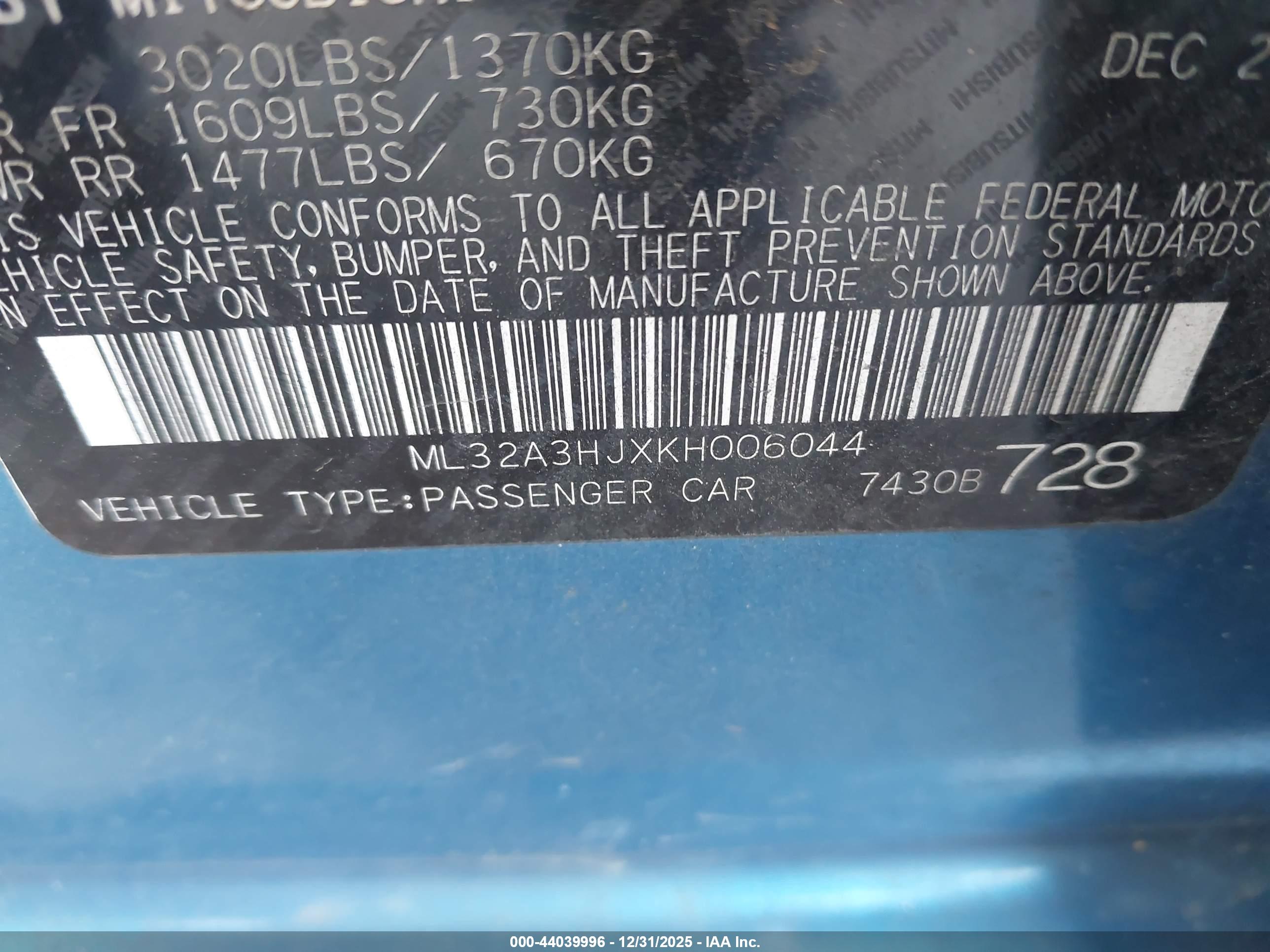 MITSUBISHI MIRAGE image 9
