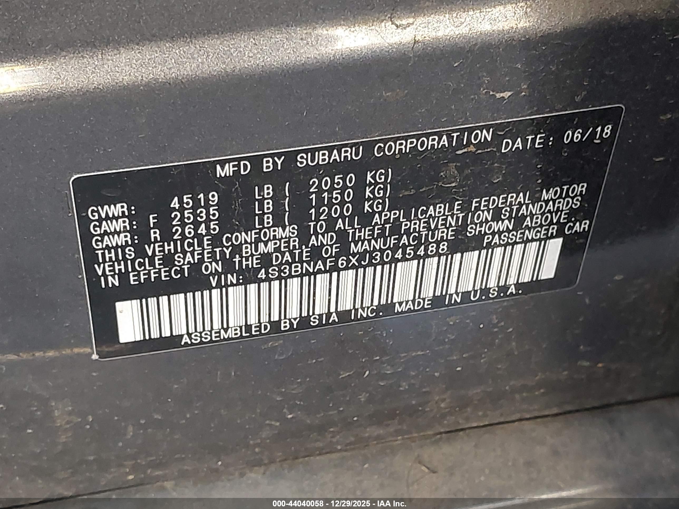 SUBARU LEGACY image 9