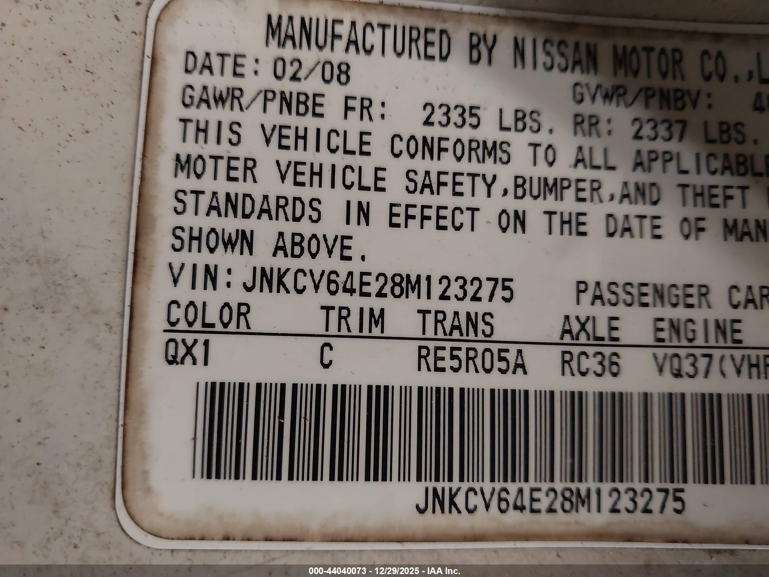 INFINITI G37 image 9