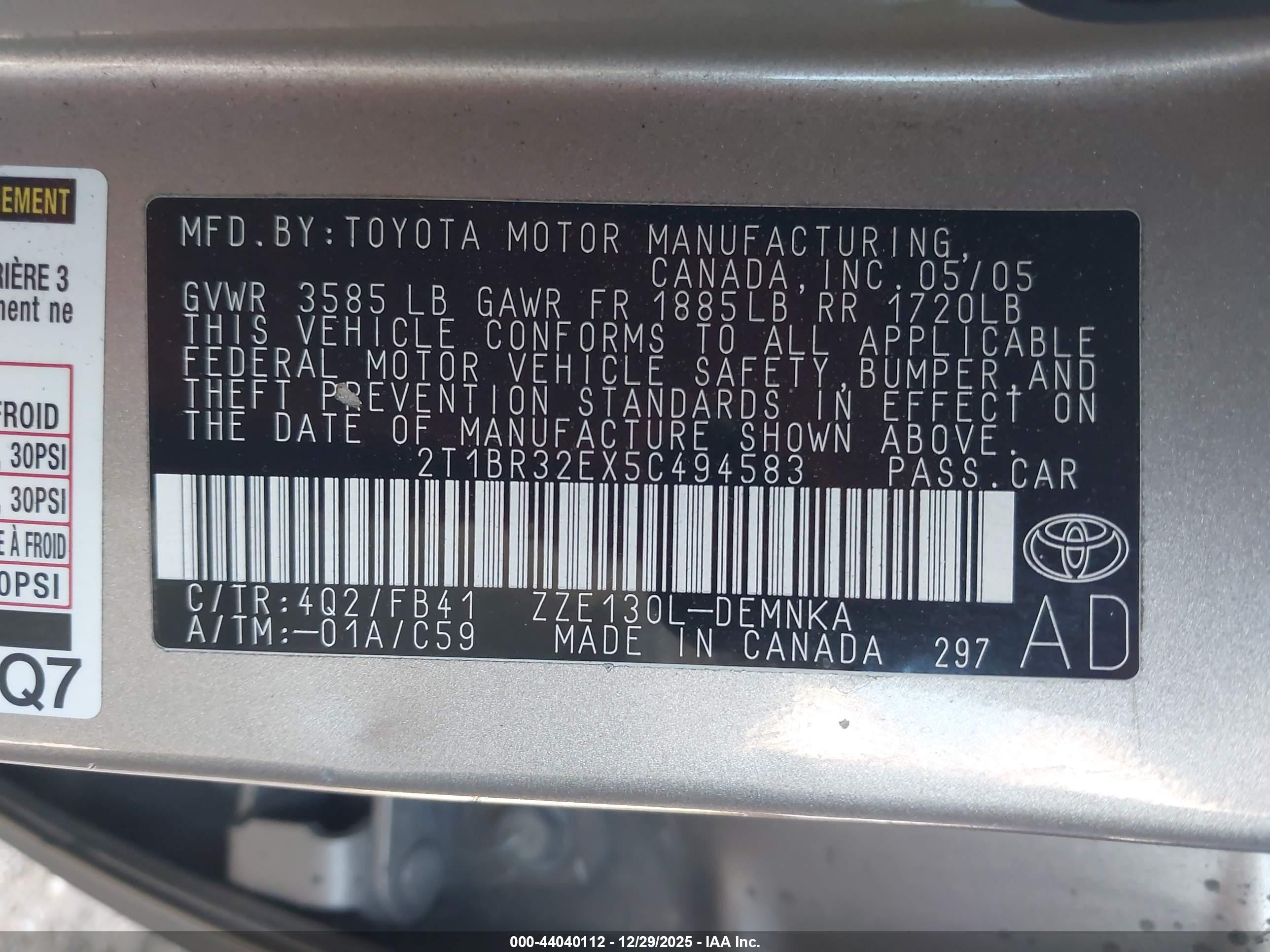 TOYOTA COROLLA image 9