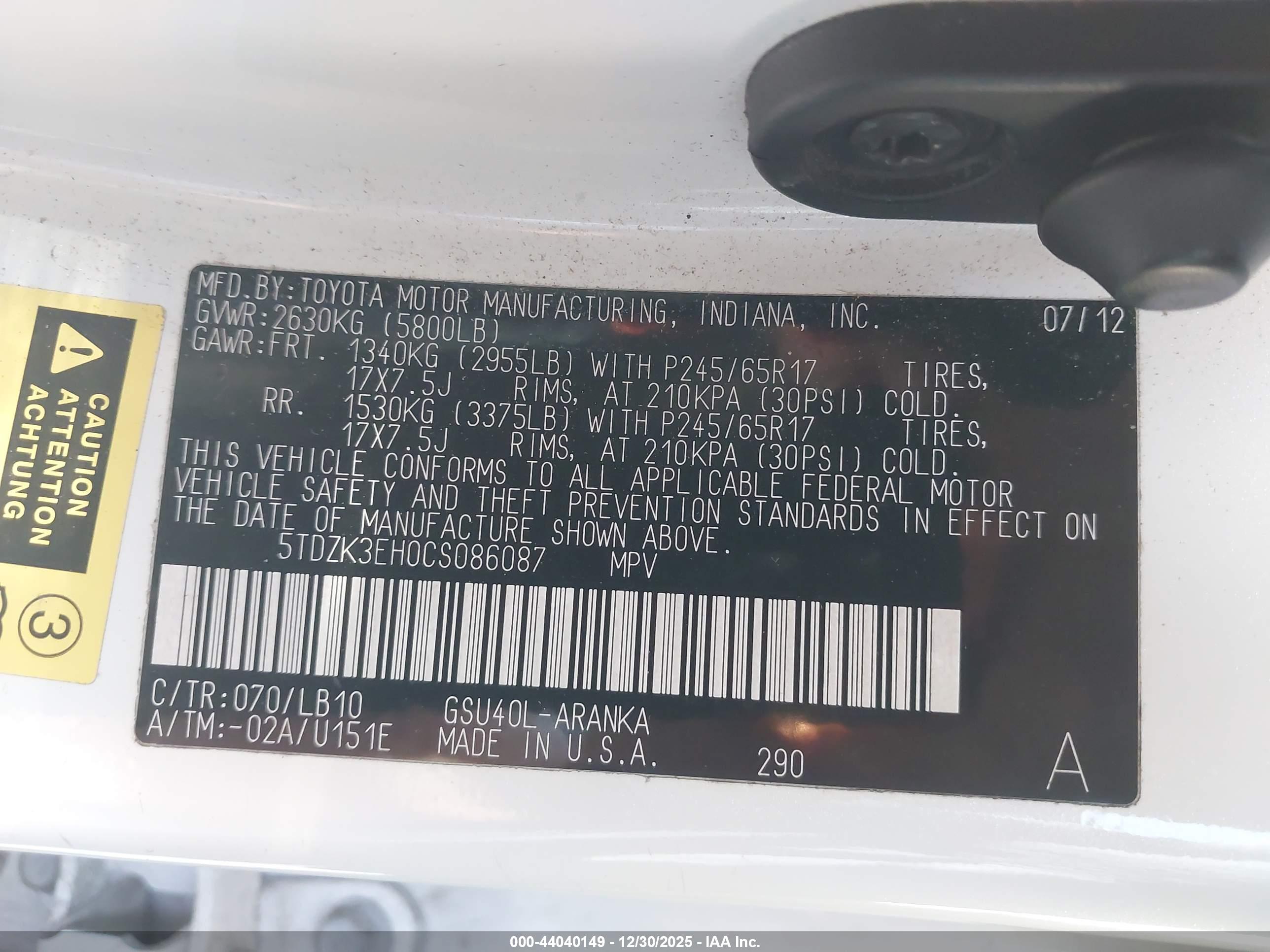 TOYOTA HIGHLANDER image 9