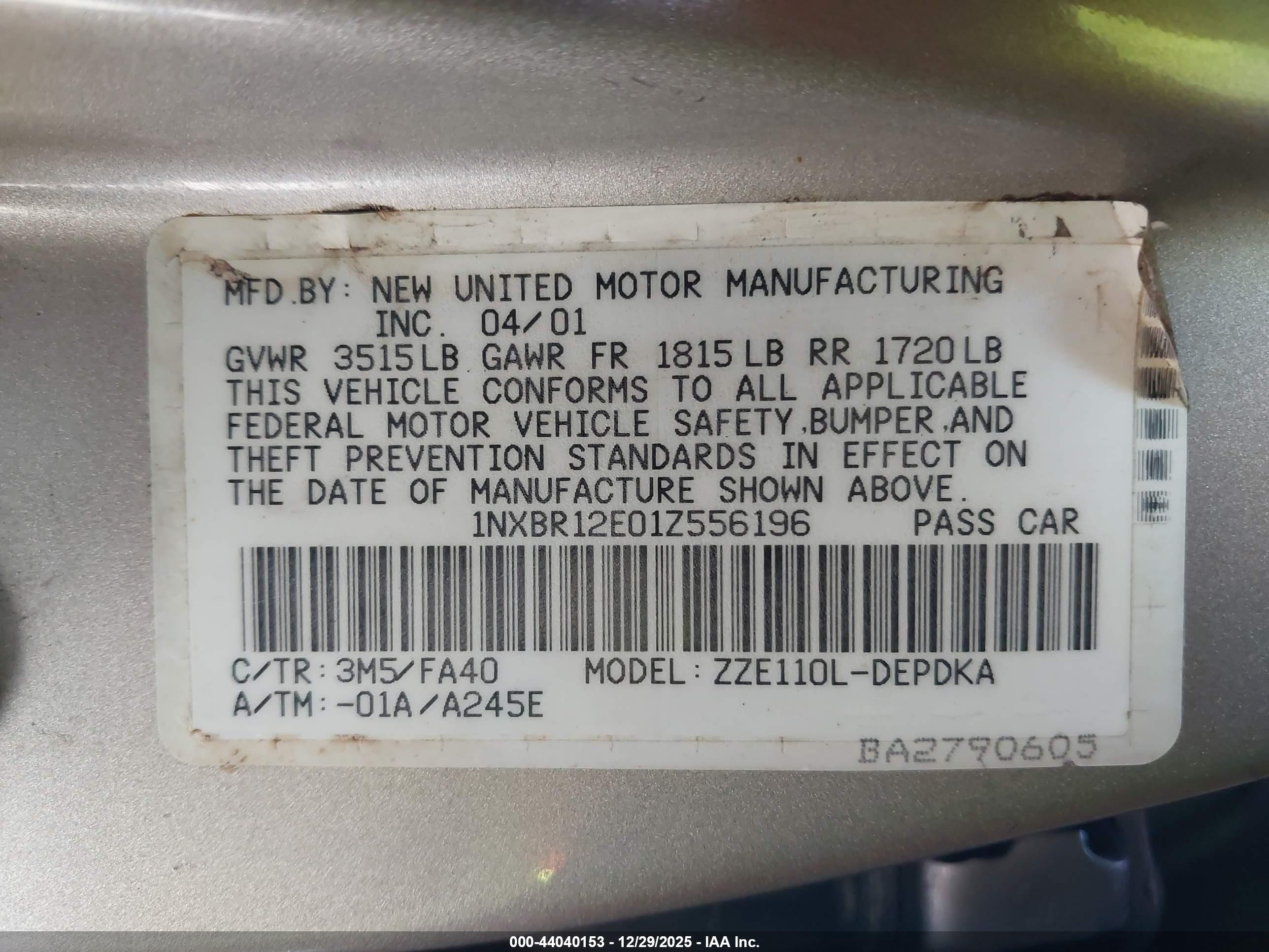 TOYOTA COROLLA image 9