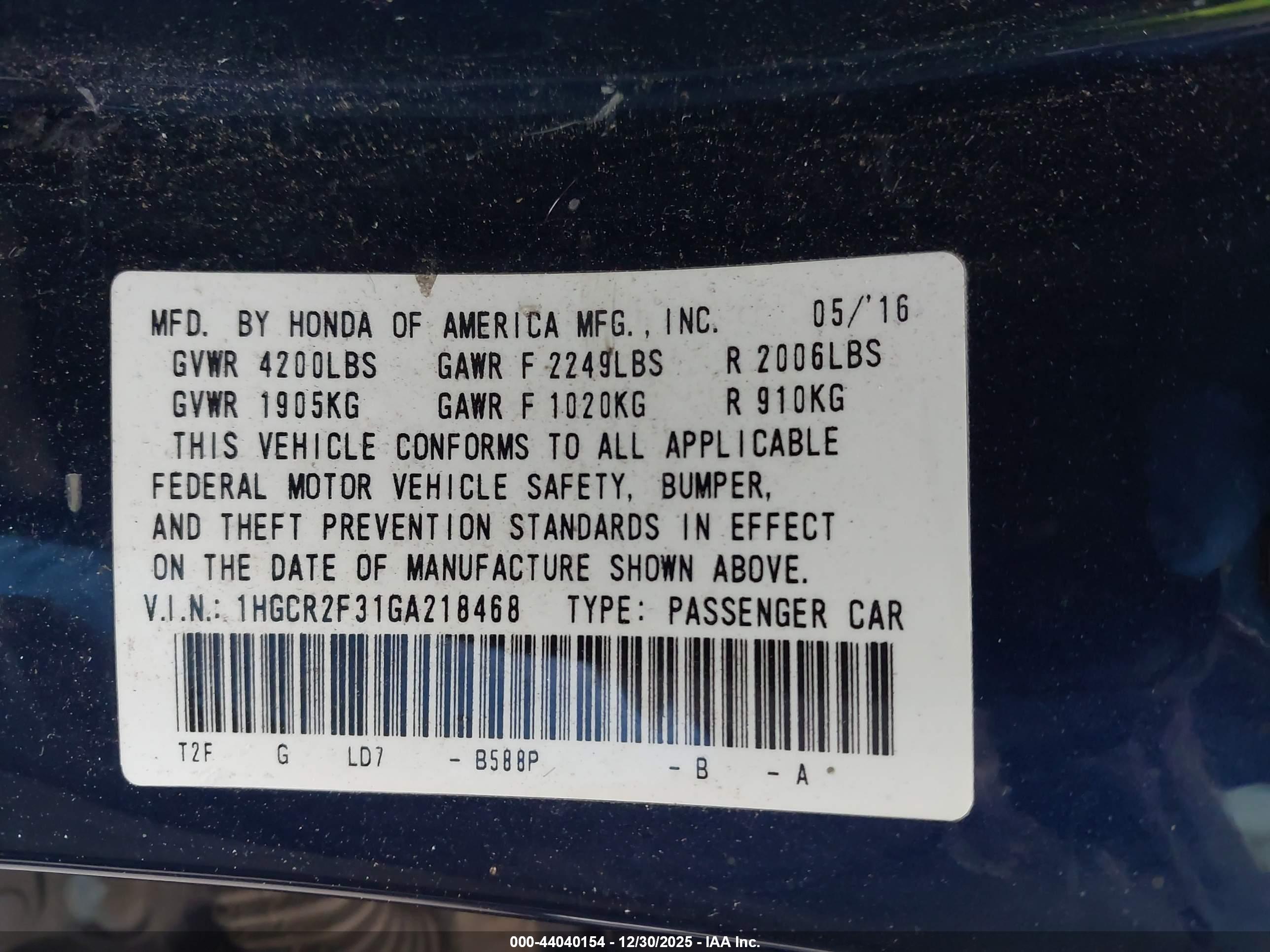 HONDA ACCORD image 9