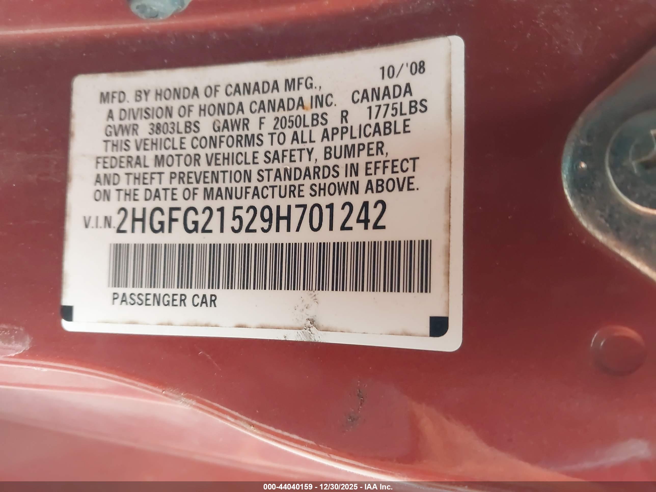 HONDA CIVIC image 9