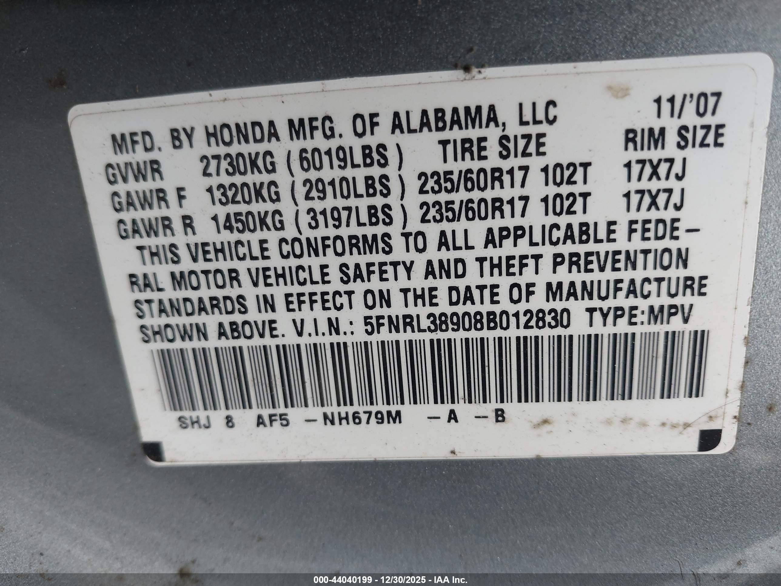 HONDA ODYSSEY image 9