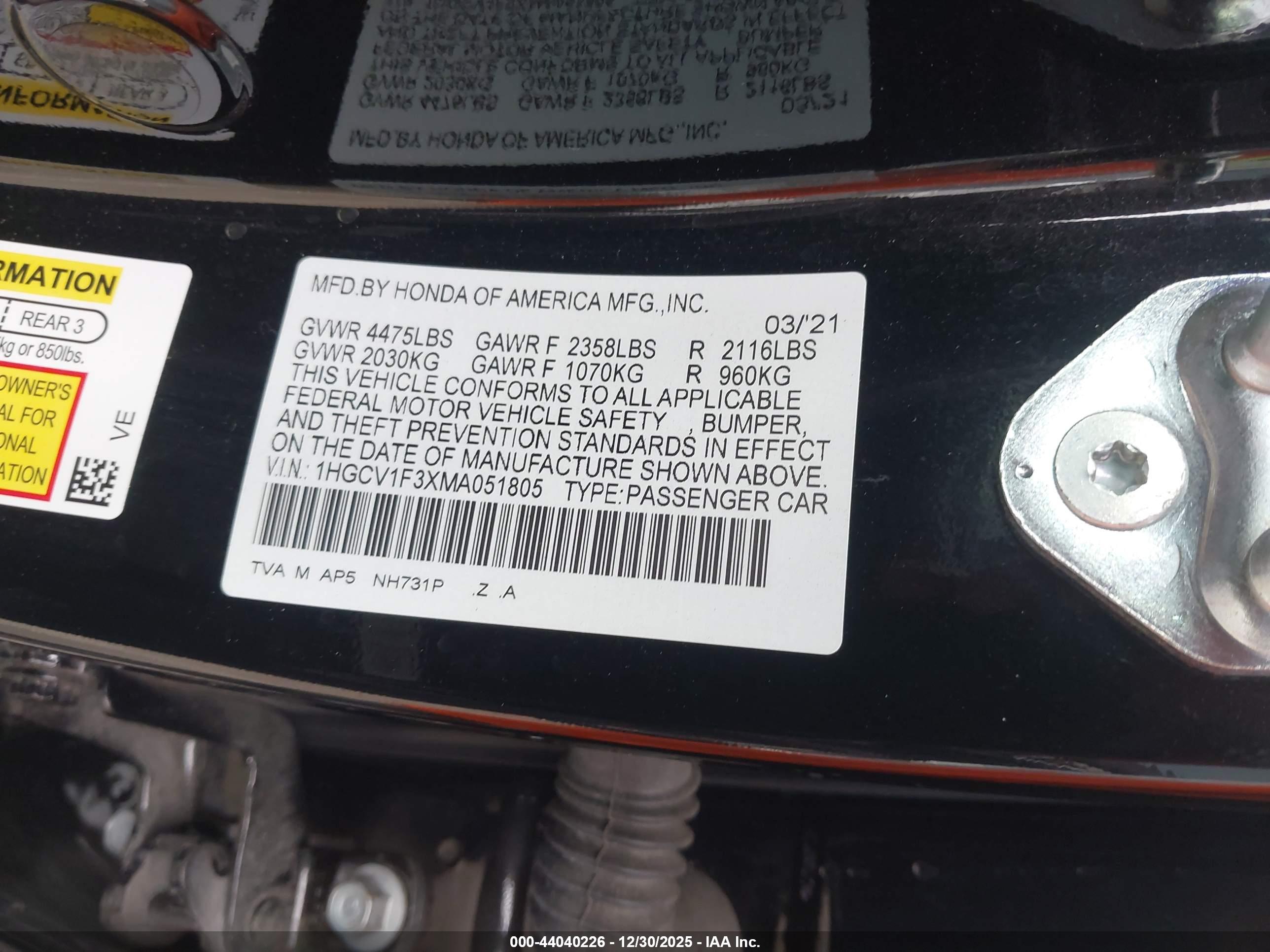 HONDA ACCORD image 9