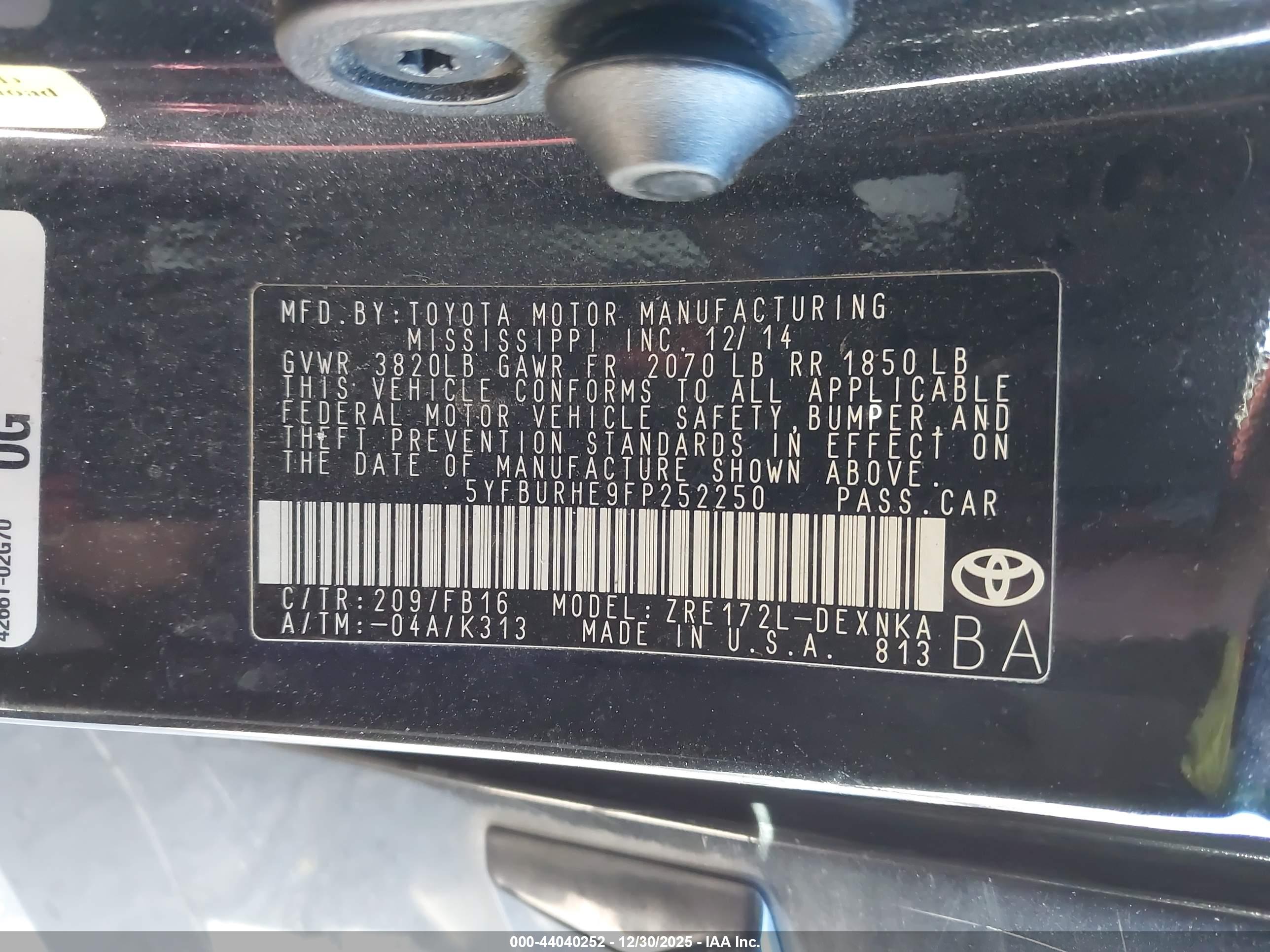 TOYOTA COROLLA image 9