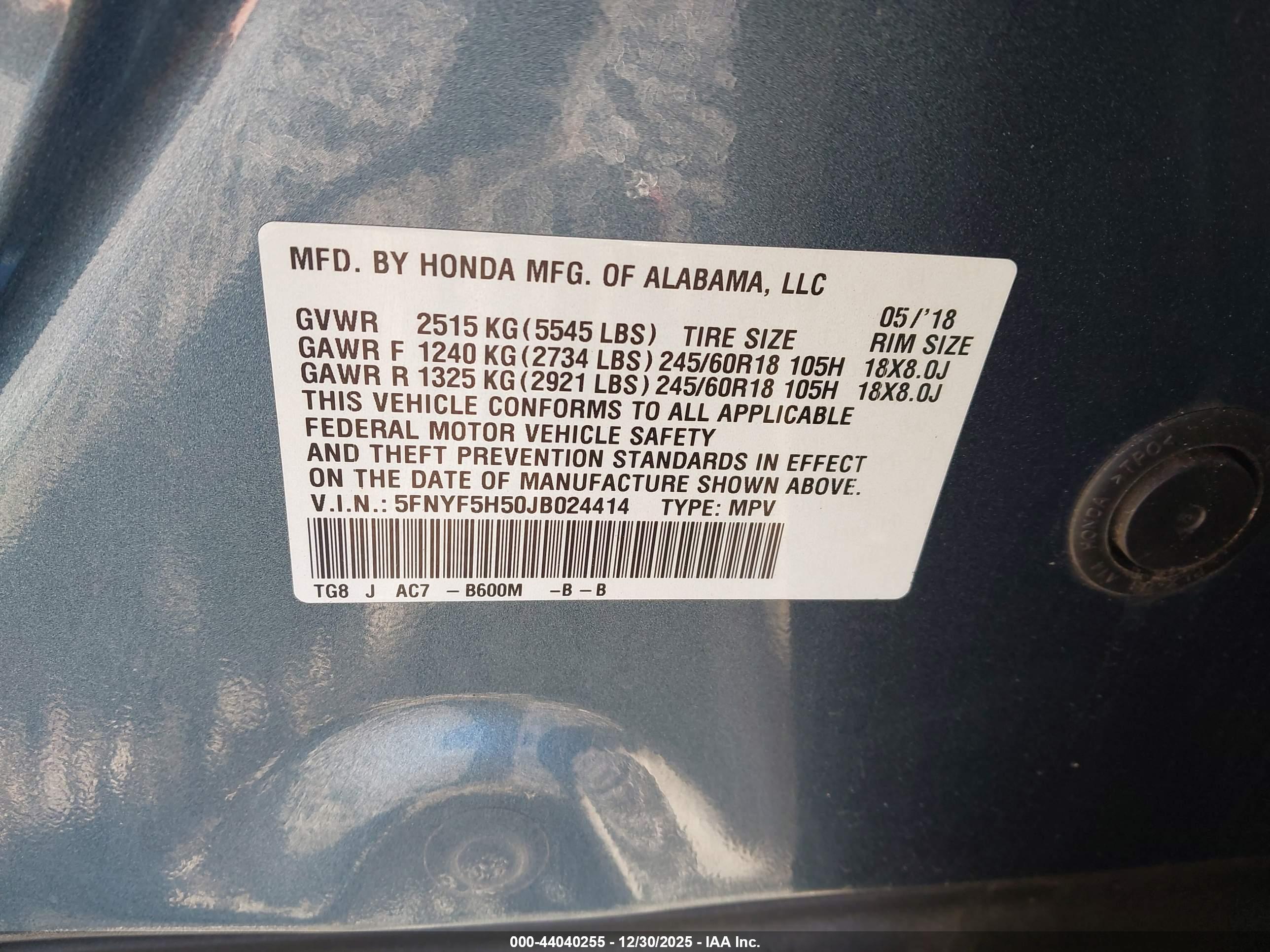 HONDA PILOT image 9