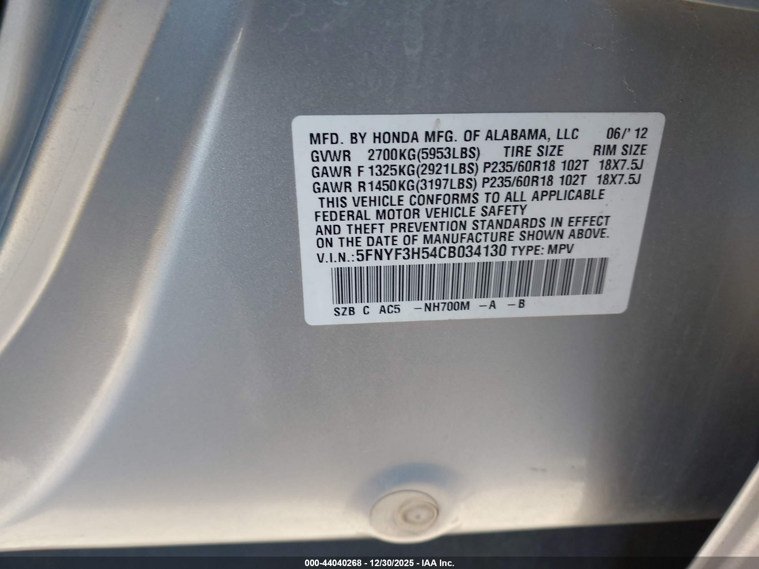 HONDA PILOT image 9