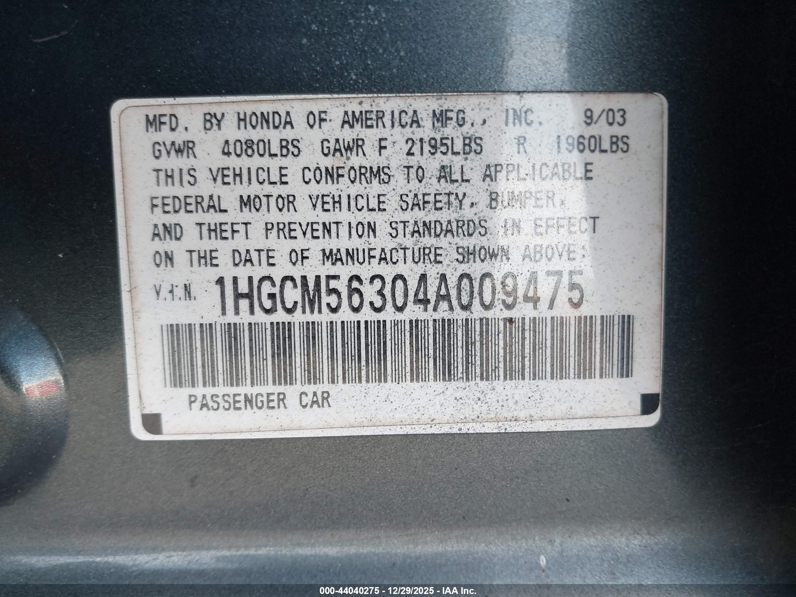HONDA ACCORD image 9