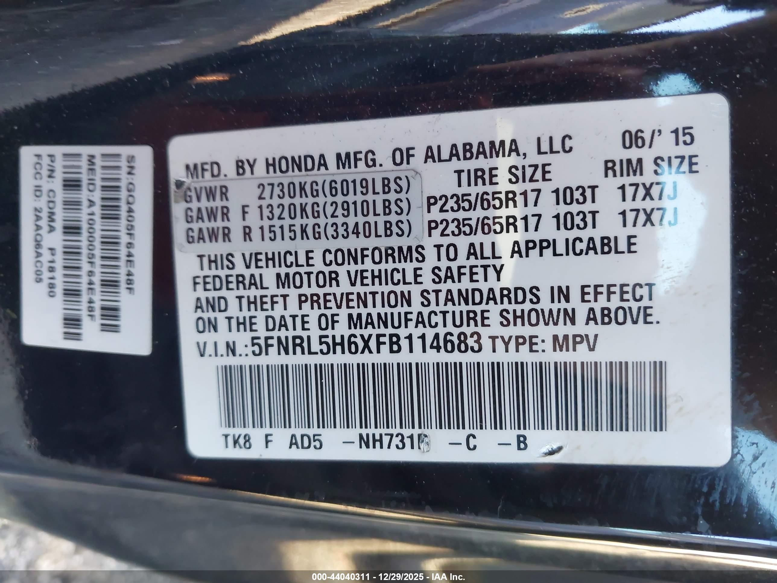 HONDA ODYSSEY image 9