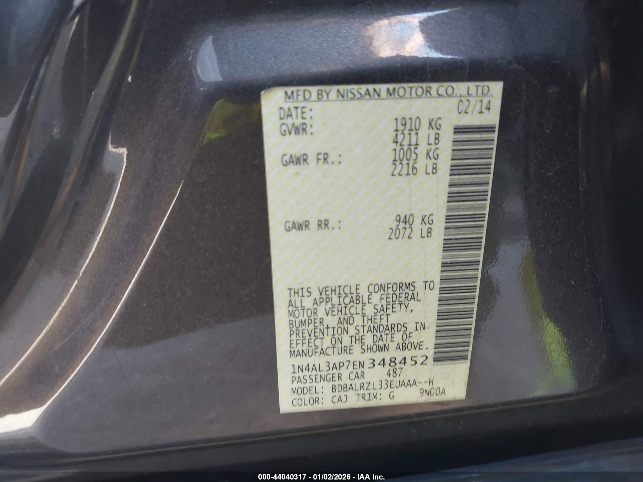 NISSAN ALTIMA image 9