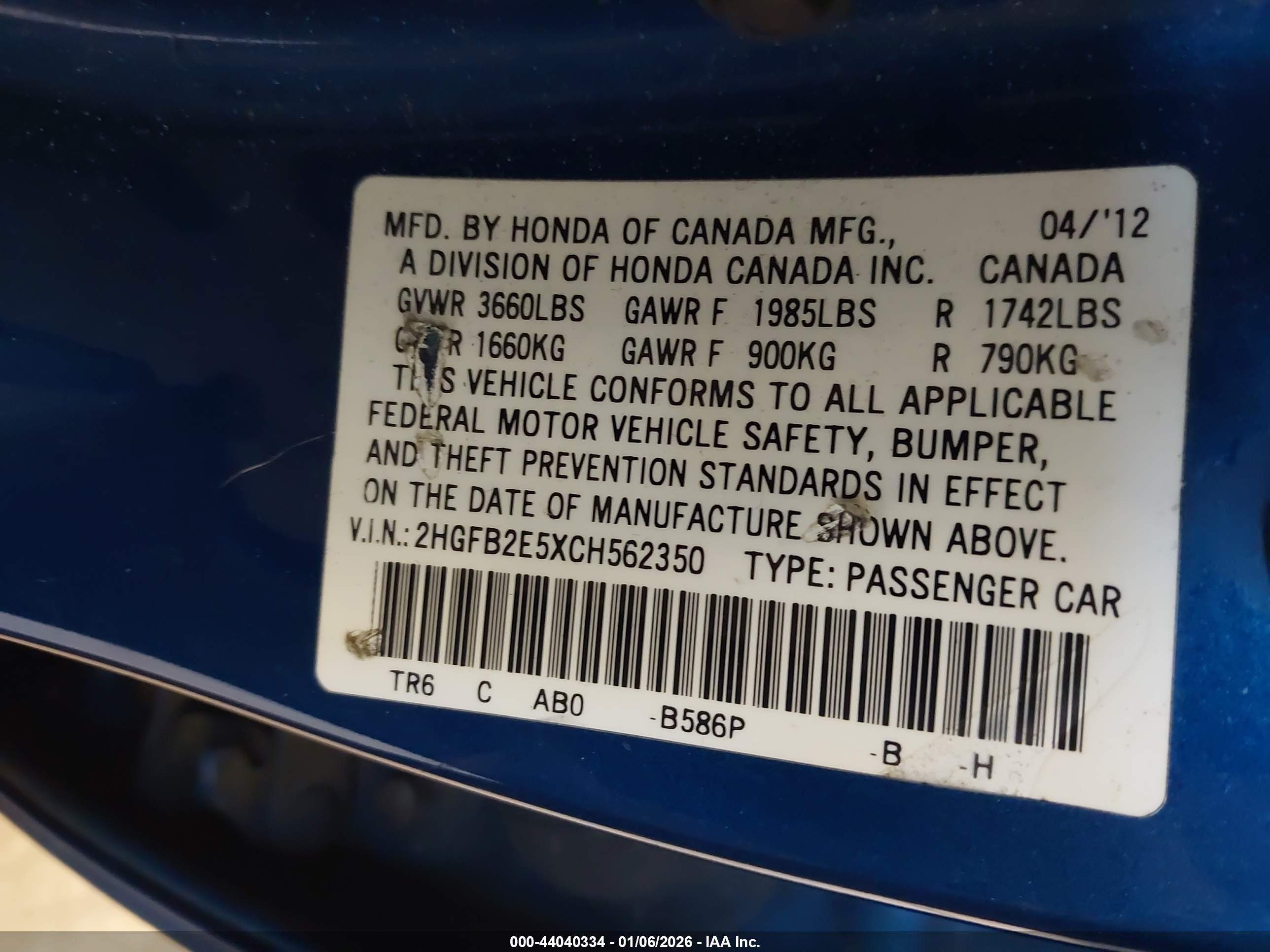 HONDA CIVIC image 9