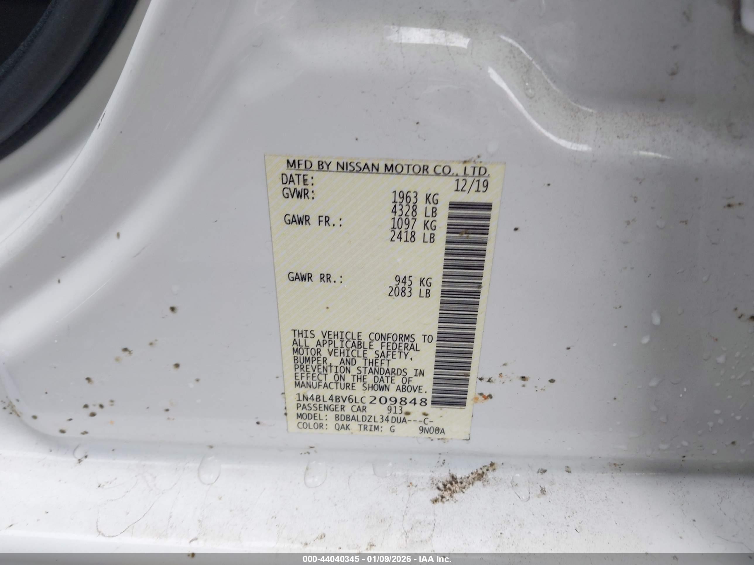 NISSAN ALTIMA image 9