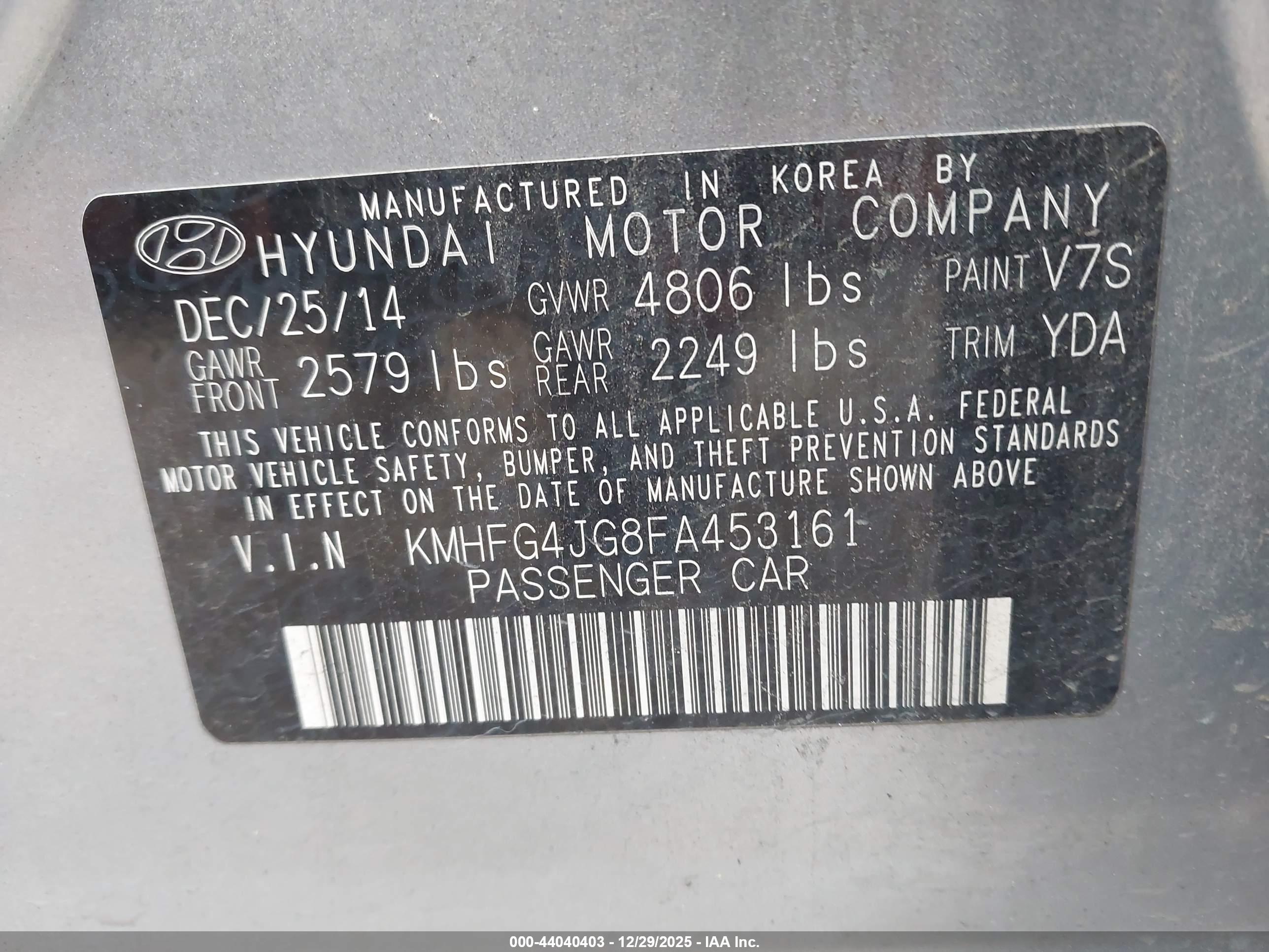 HYUNDAI AZERA image 9