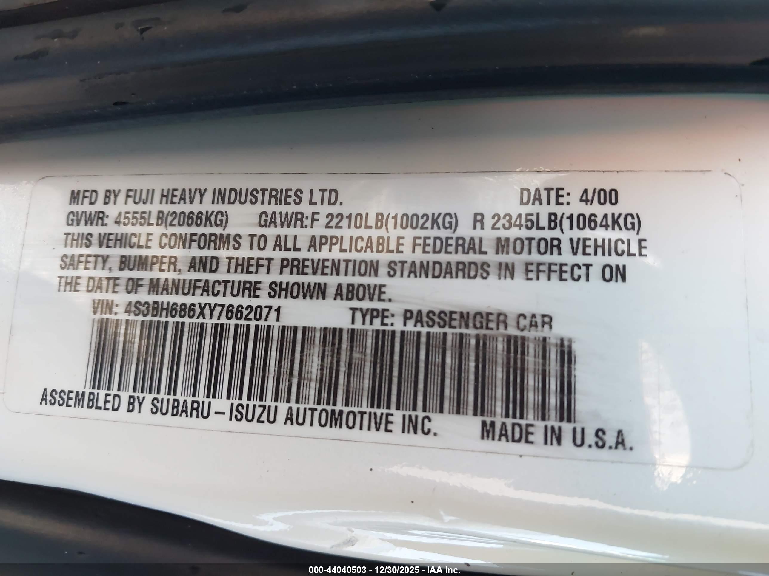 SUBARU OUTBACK image 9