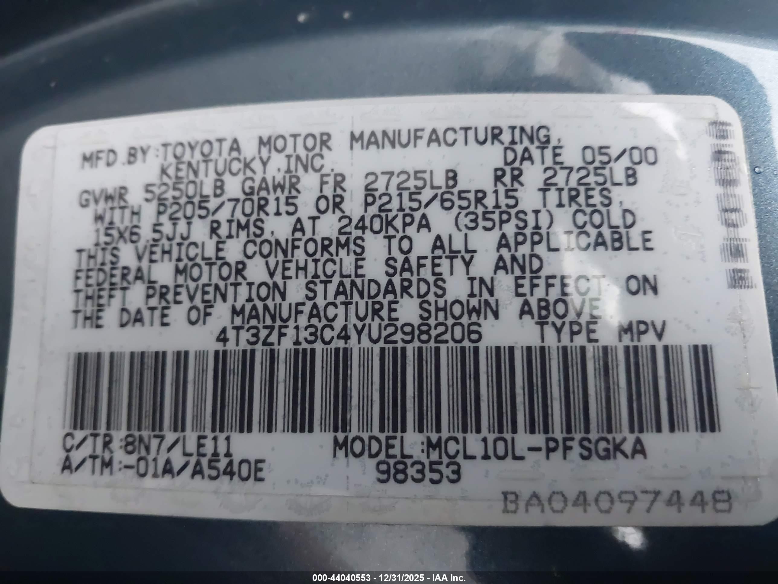 TOYOTA SIENNA image 9