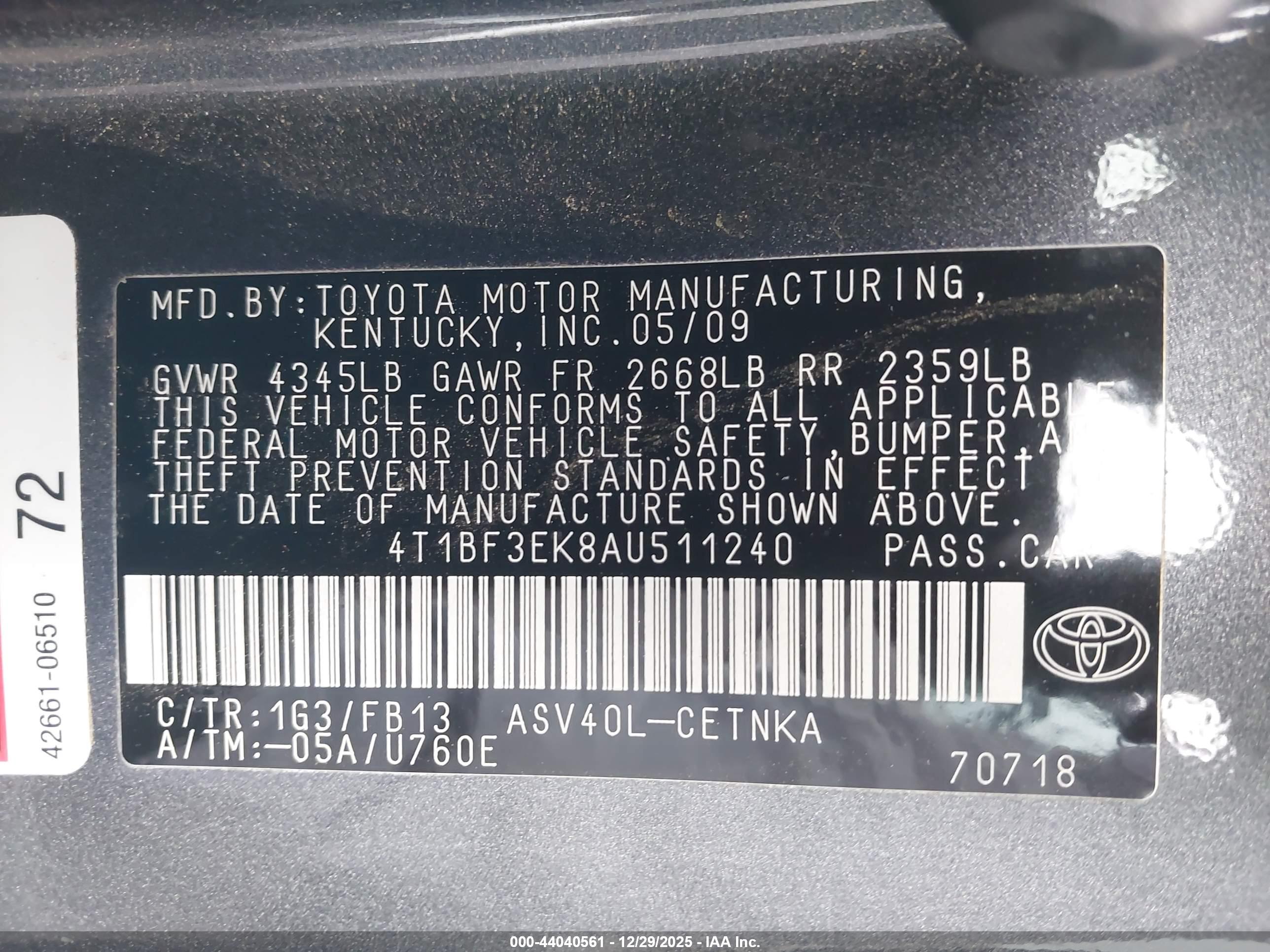 TOYOTA CAMRY image 9