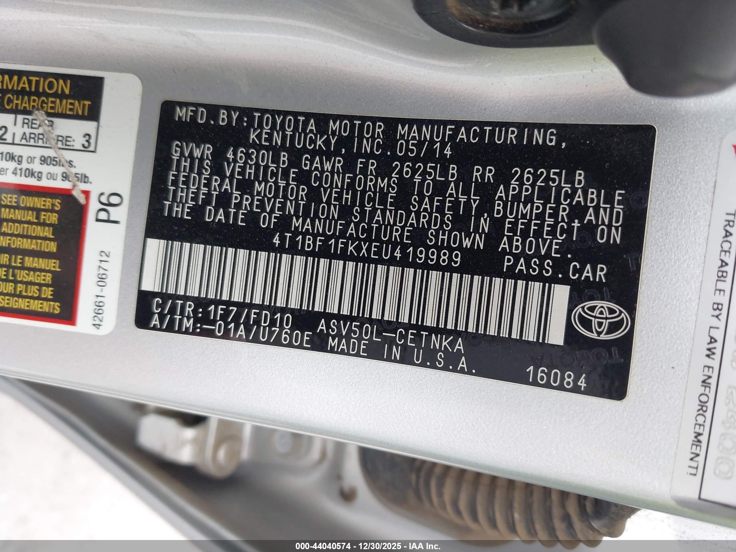 TOYOTA CAMRY image 9