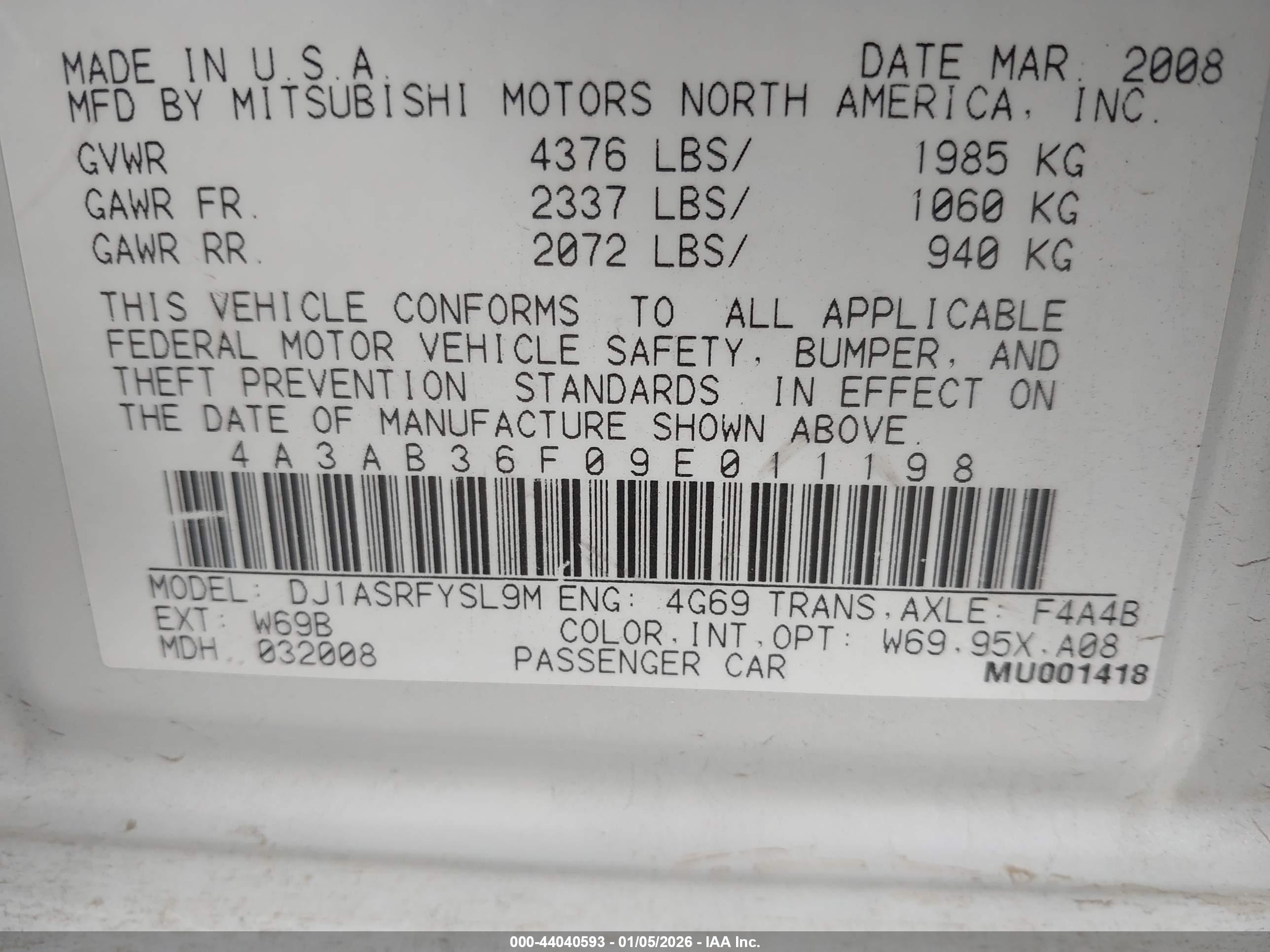 MITSUBISHI GALANT image 9