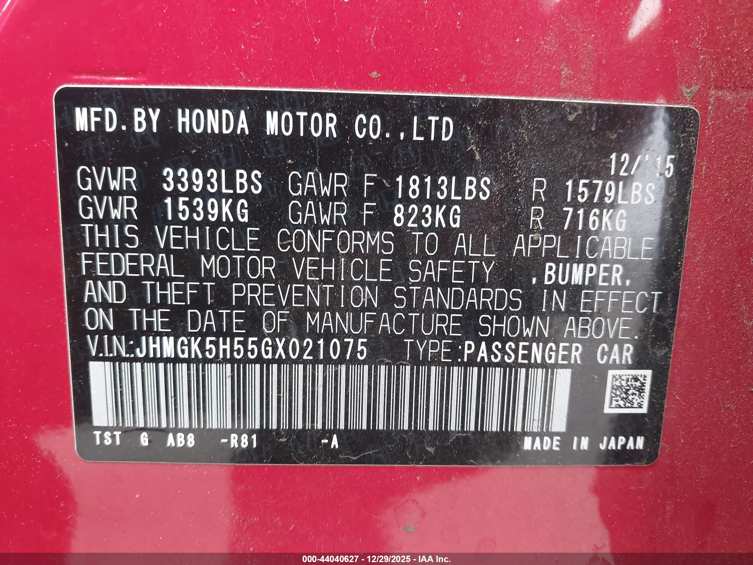 HONDA FIT image 9