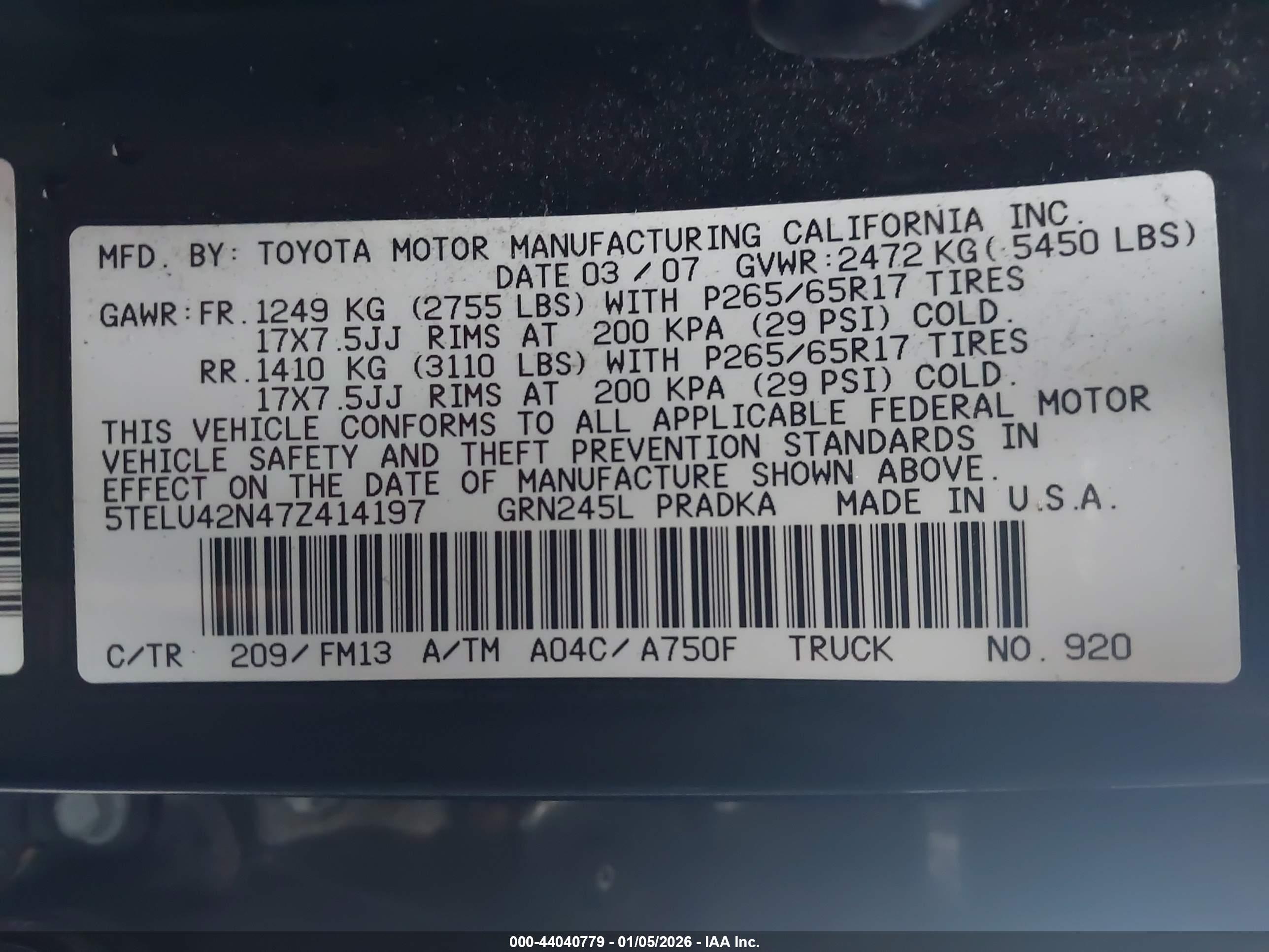 TOYOTA TACOMA image 9