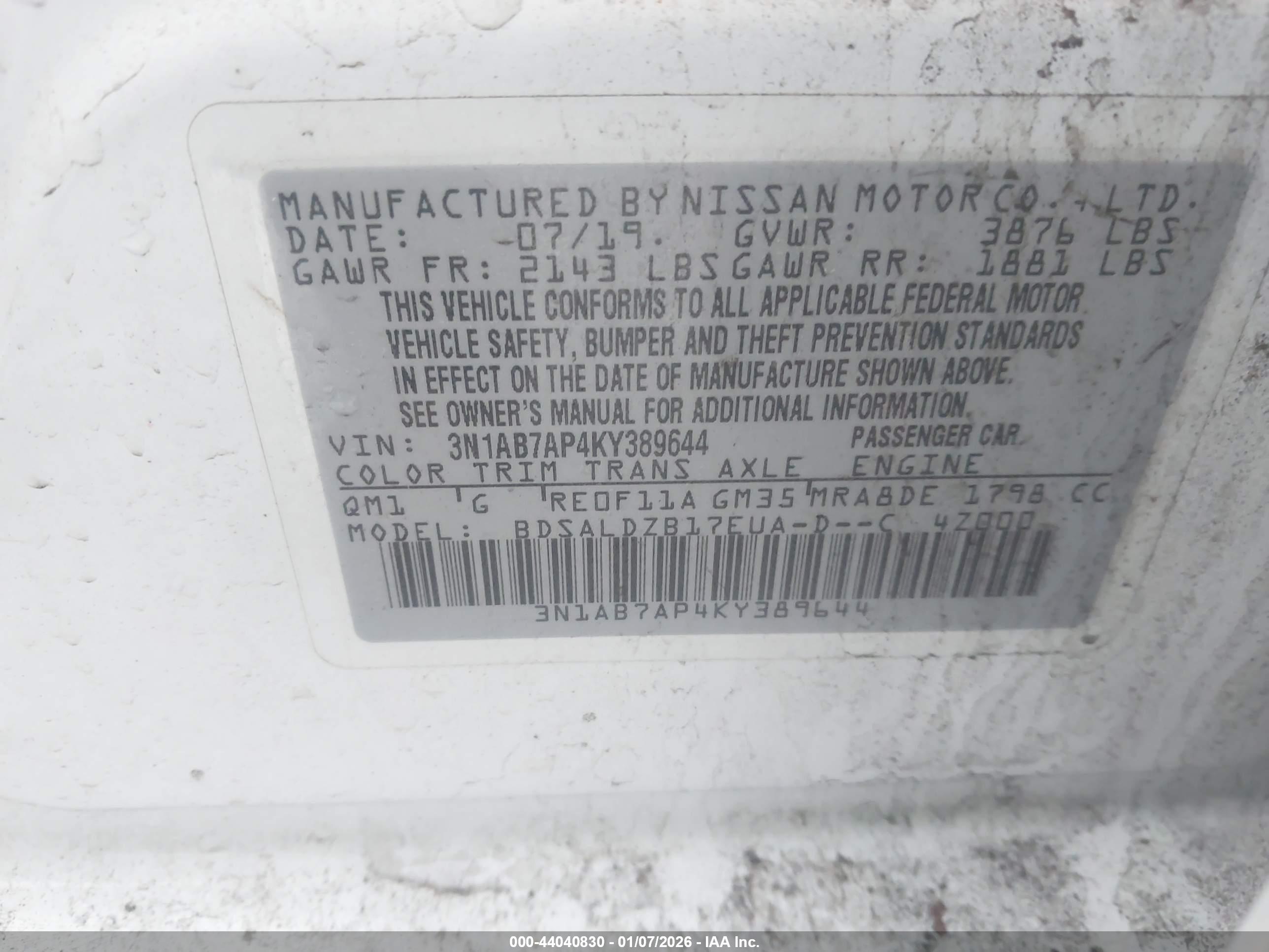 NISSAN SENTRA image 9