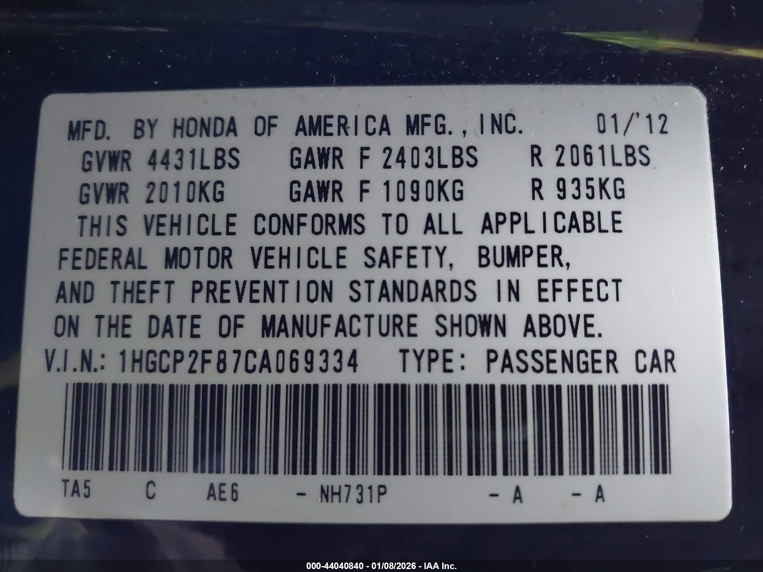HONDA ACCORD image 9