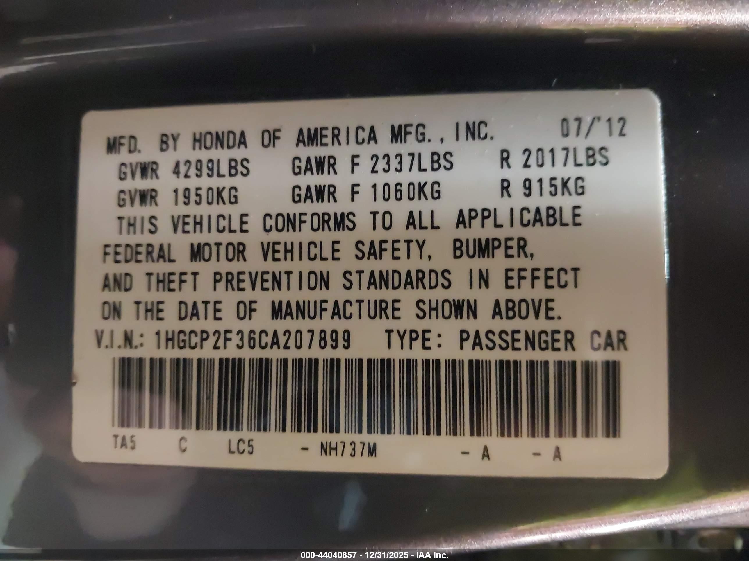 HONDA ACCORD image 9