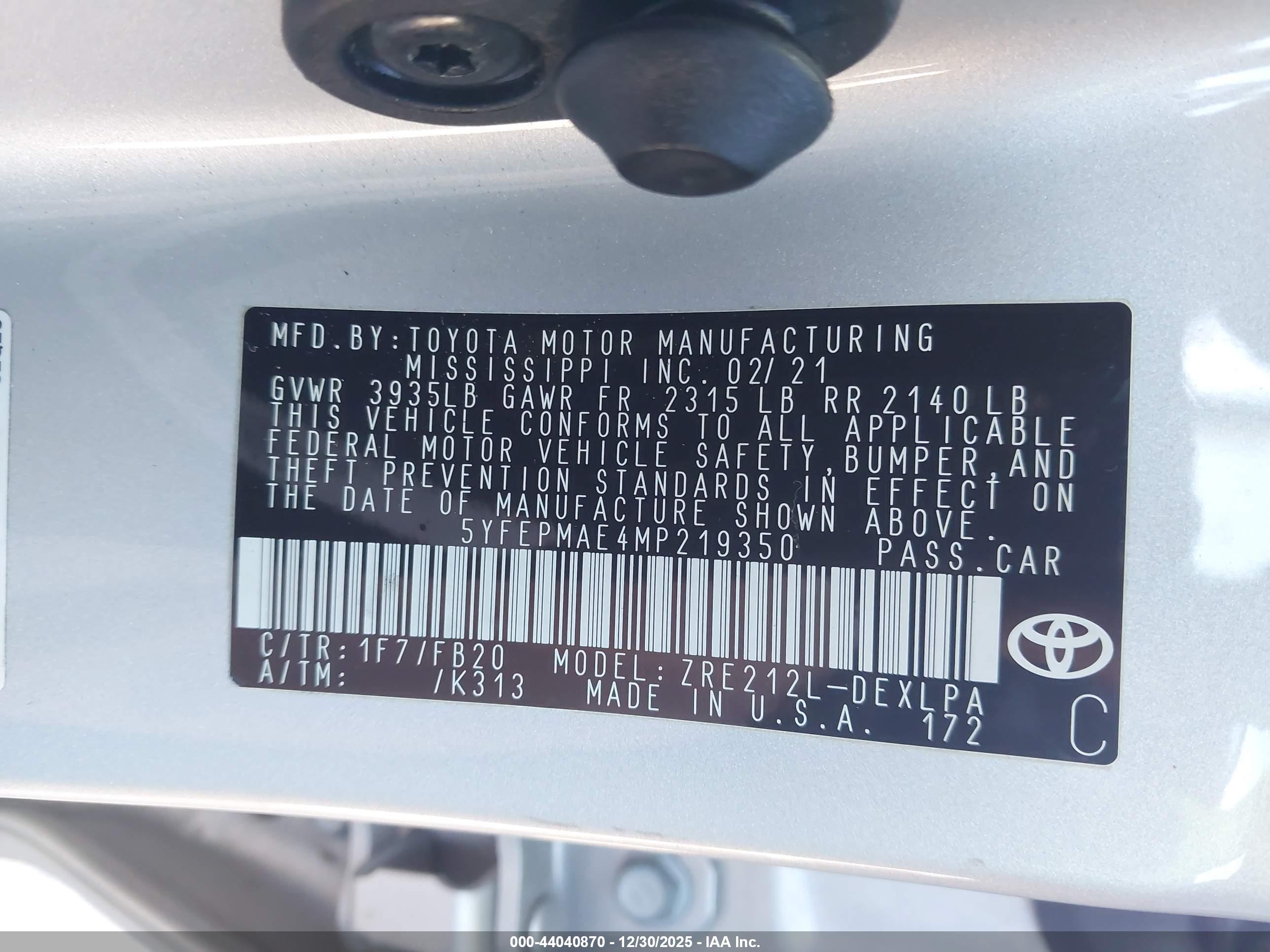 TOYOTA COROLLA image 9