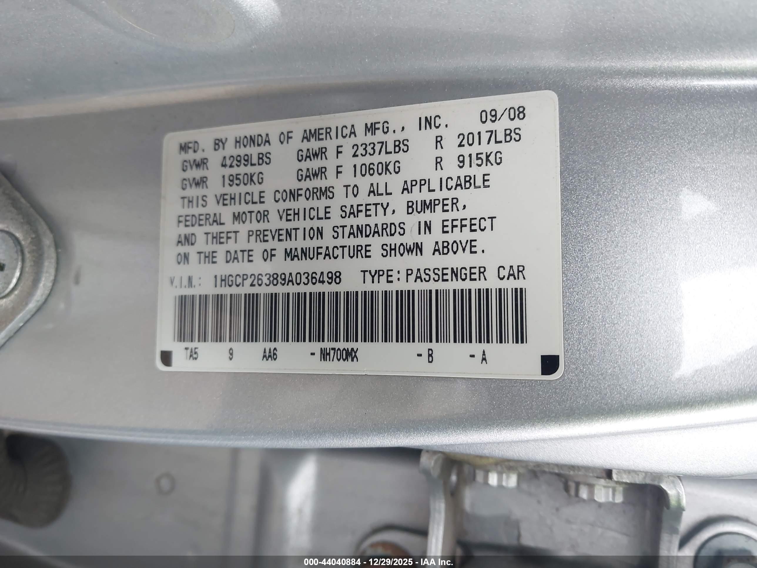 HONDA ACCORD image 9