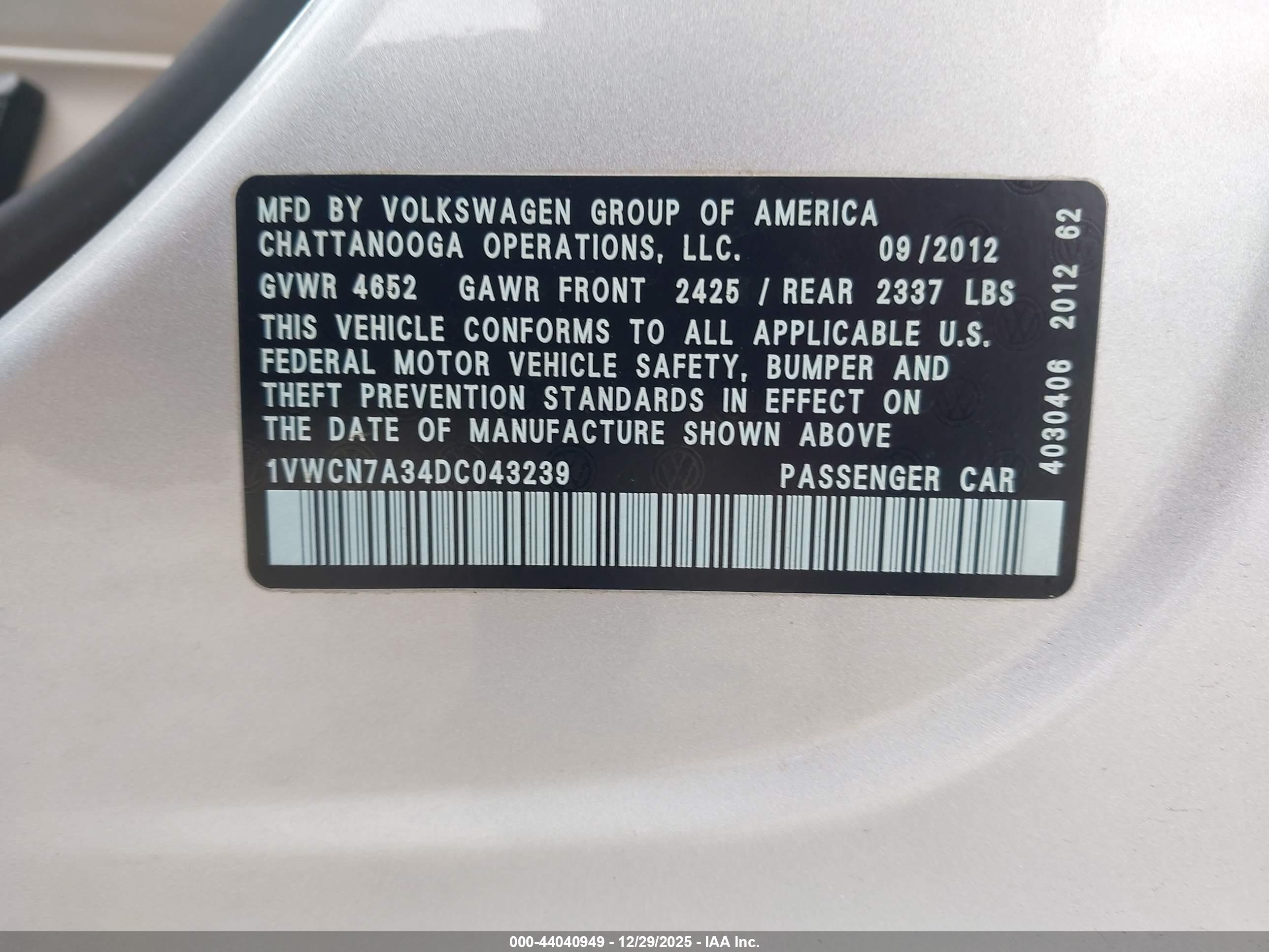 VOLKSWAGEN PASSAT image 9