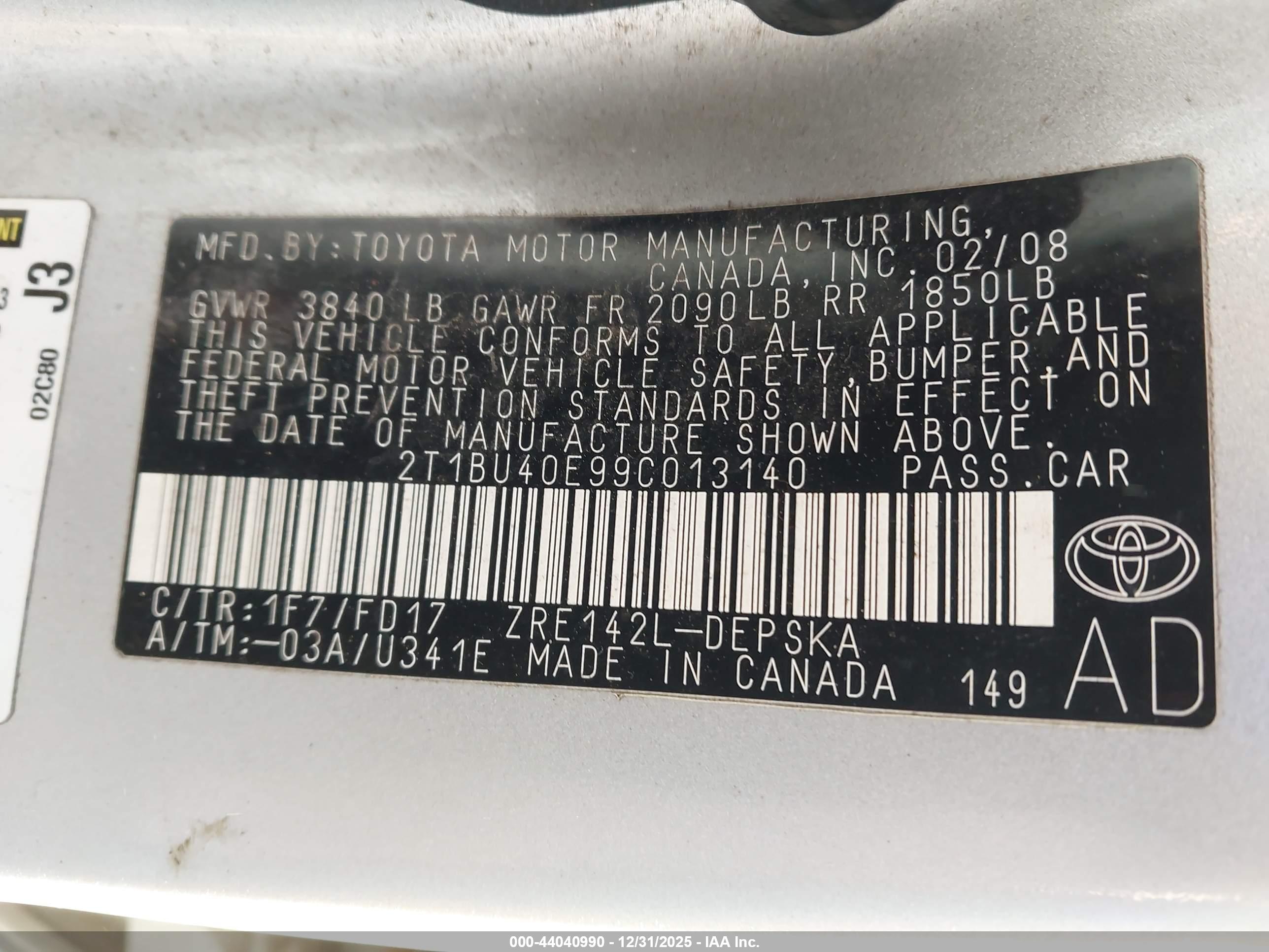 TOYOTA COROLLA image 9