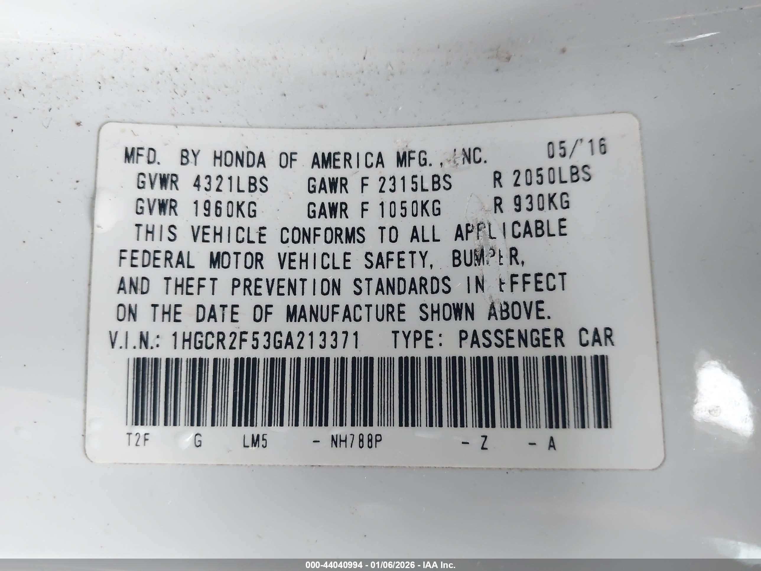 HONDA ACCORD image 9