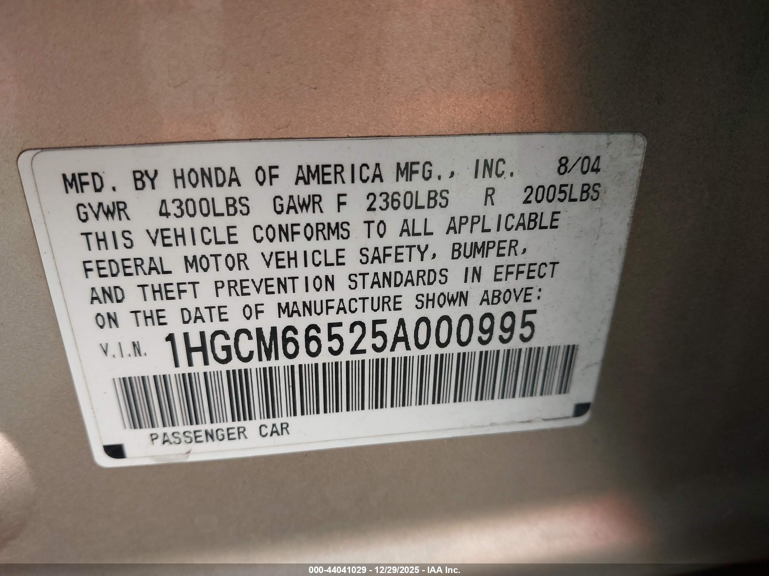 HONDA ACCORD image 9