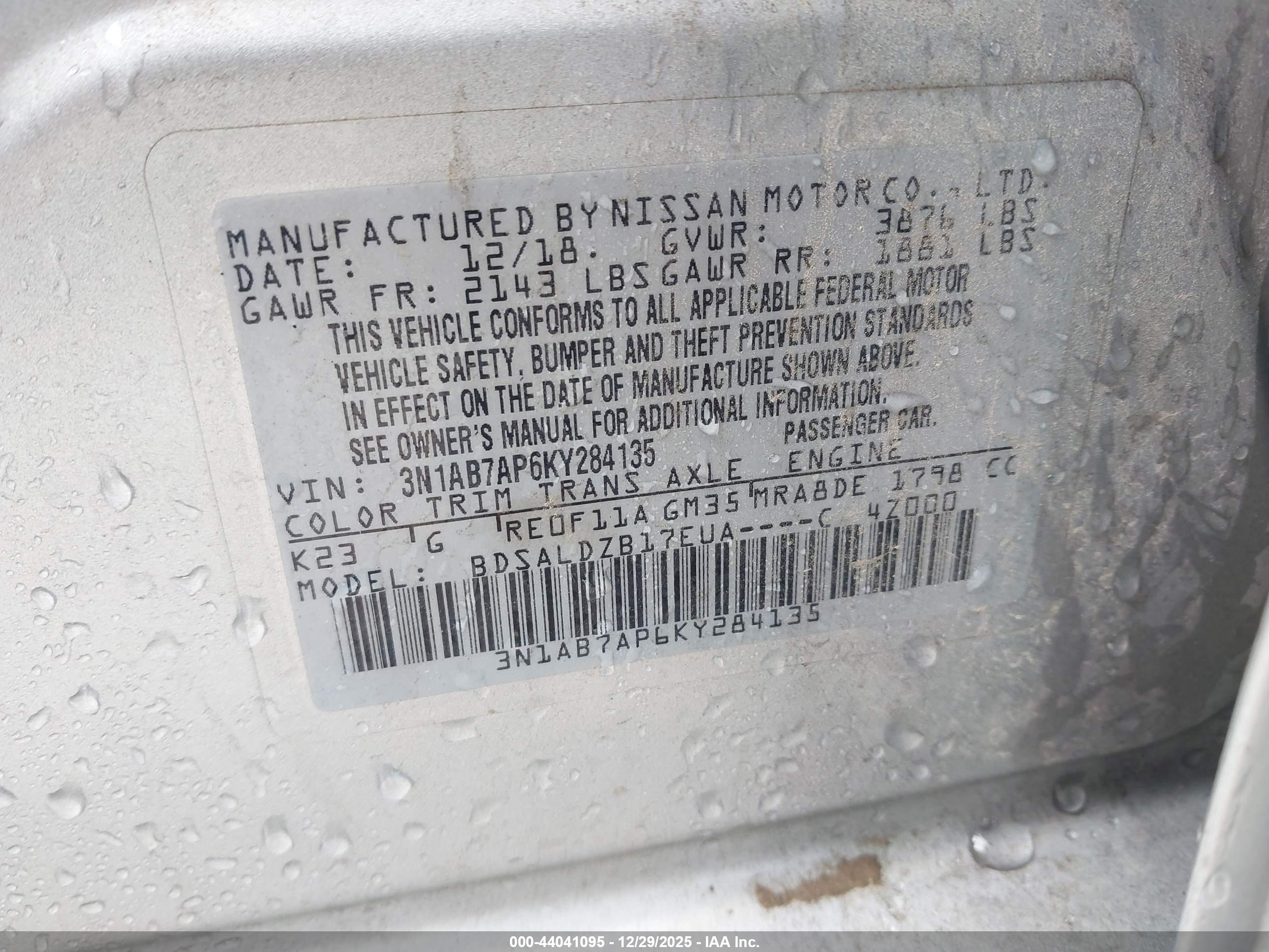 NISSAN SENTRA image 9