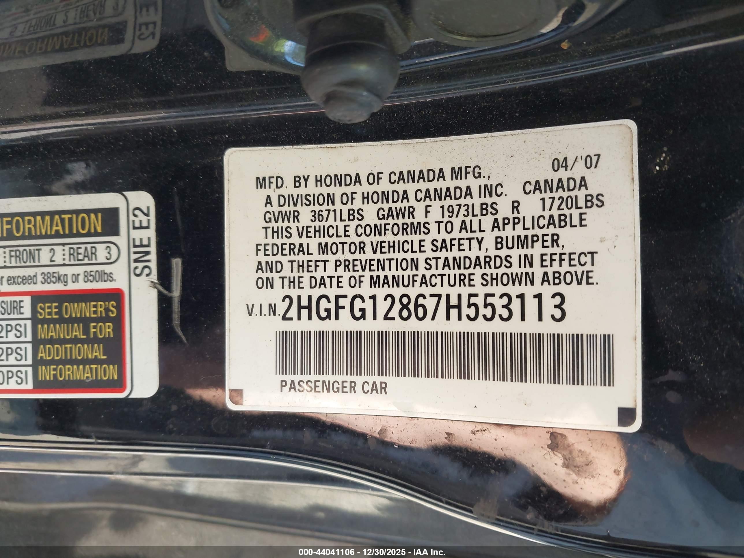 HONDA CIVIC image 9